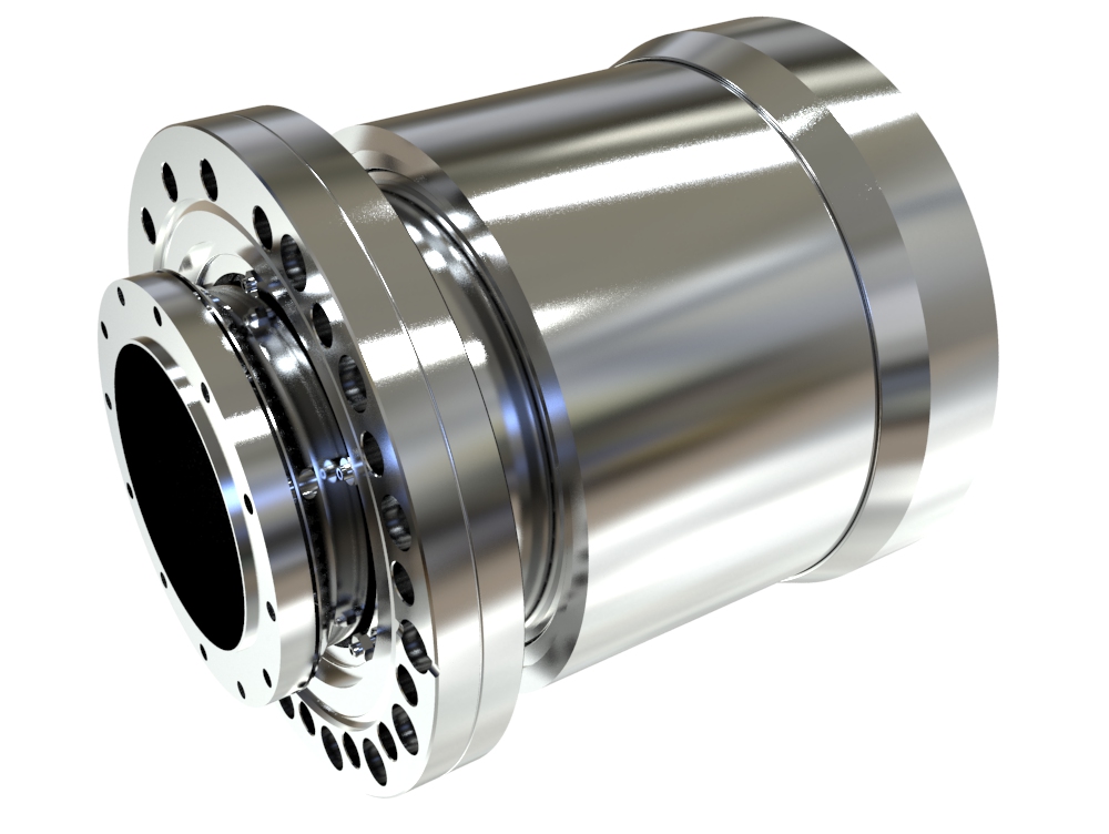 MD100H rotary feedthrough with 40Nm breakaway torque.