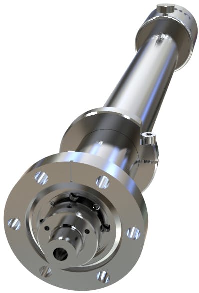 Magnetically coupled-linear transfer arm for sample transfer.