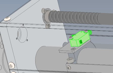 Limit switch to prevent overtravel and potential damage
