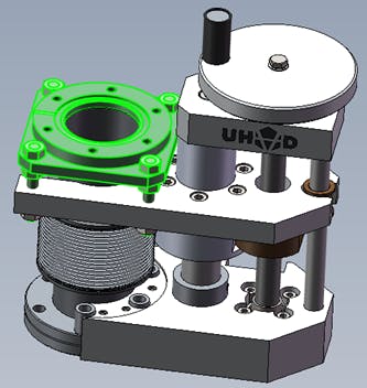 Linear bellows actuator with additional tilt