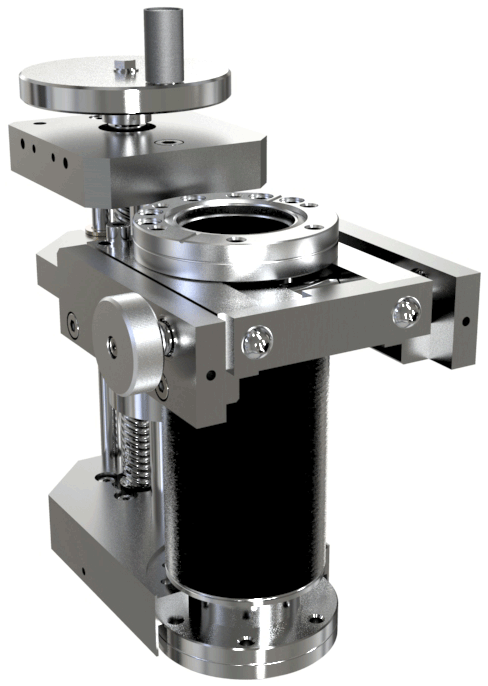 Bellows sealed linear actuator with integrated X shift