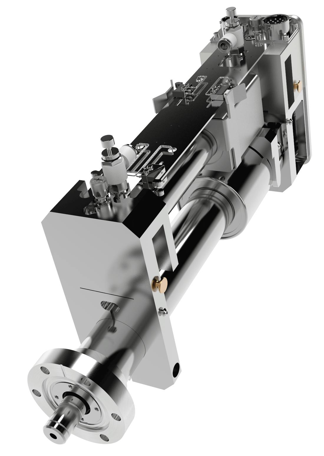 Magnetically-coupled Pneumatically Actuated Linear Translator (PAT) drive.