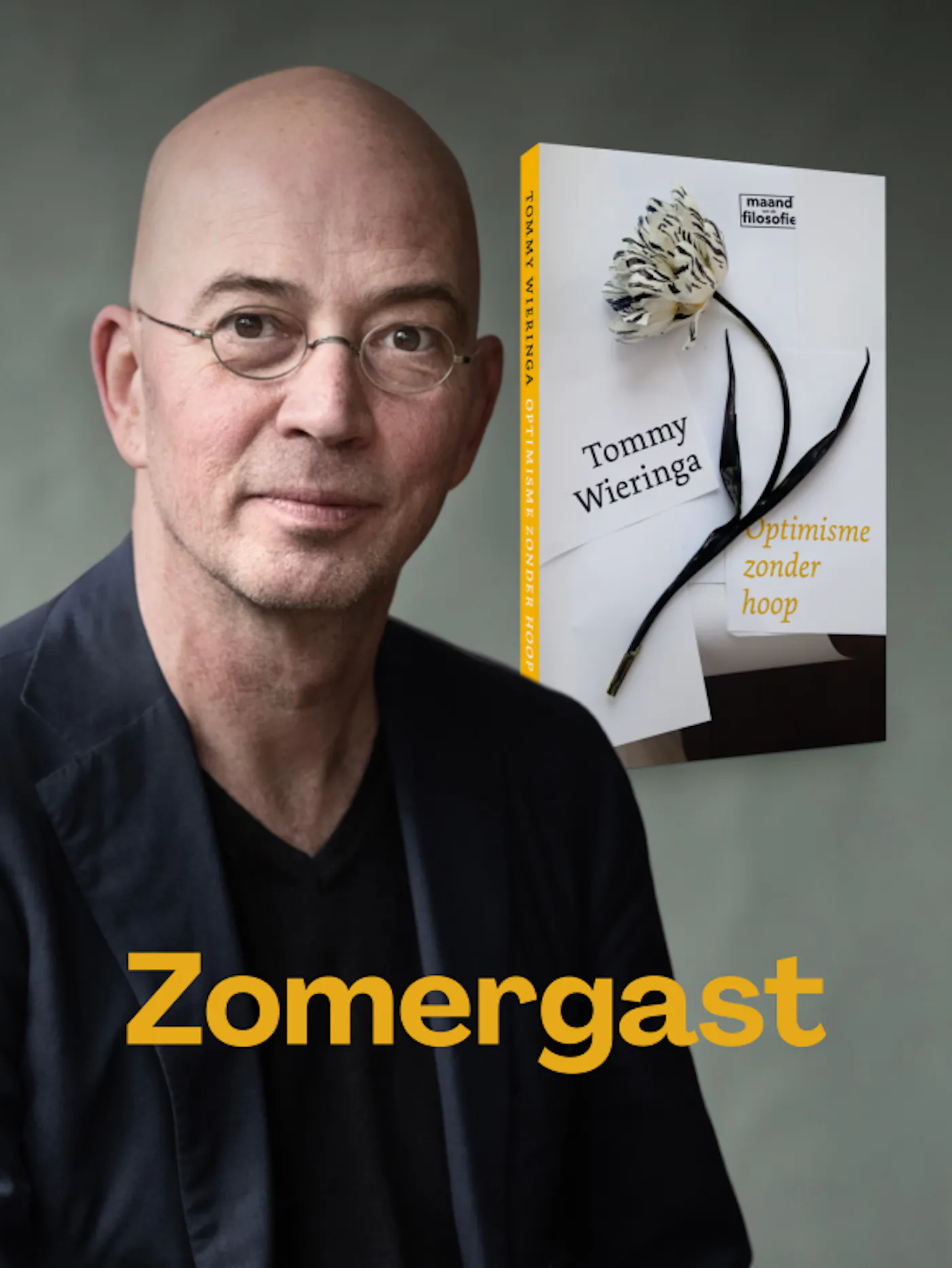 Tommy Wieringa met zijn boek Optimisme zonder hoop