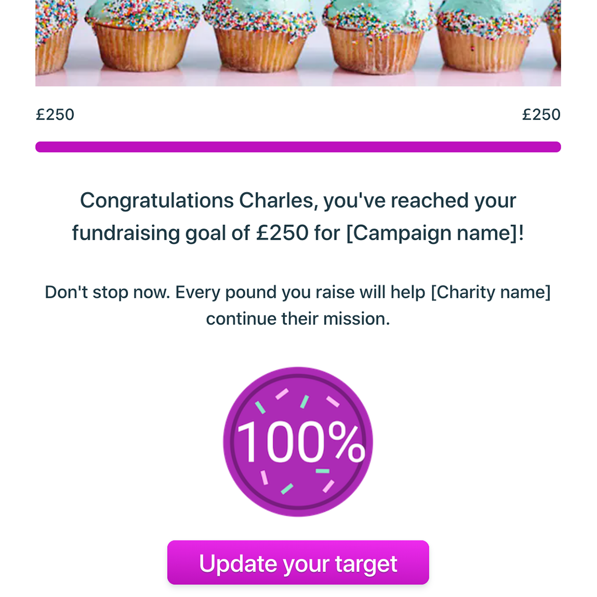 Preview: Recognise - 100% fundraising goal reached