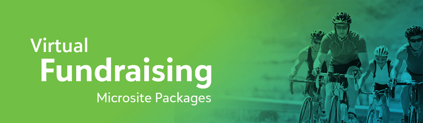 Virtual Fundraising Microsite packages banner