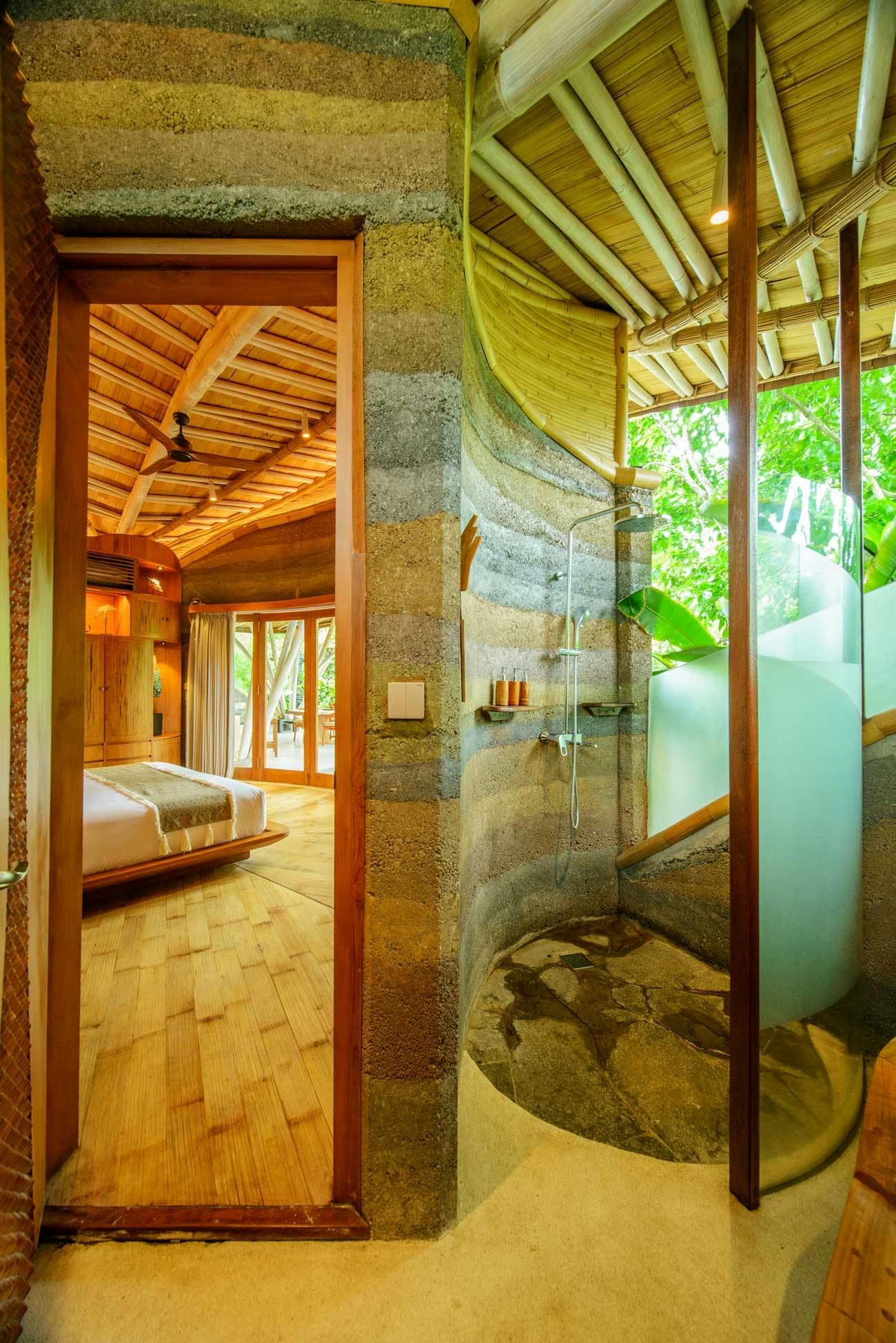 looking into the grand lagoon room from the bathroom