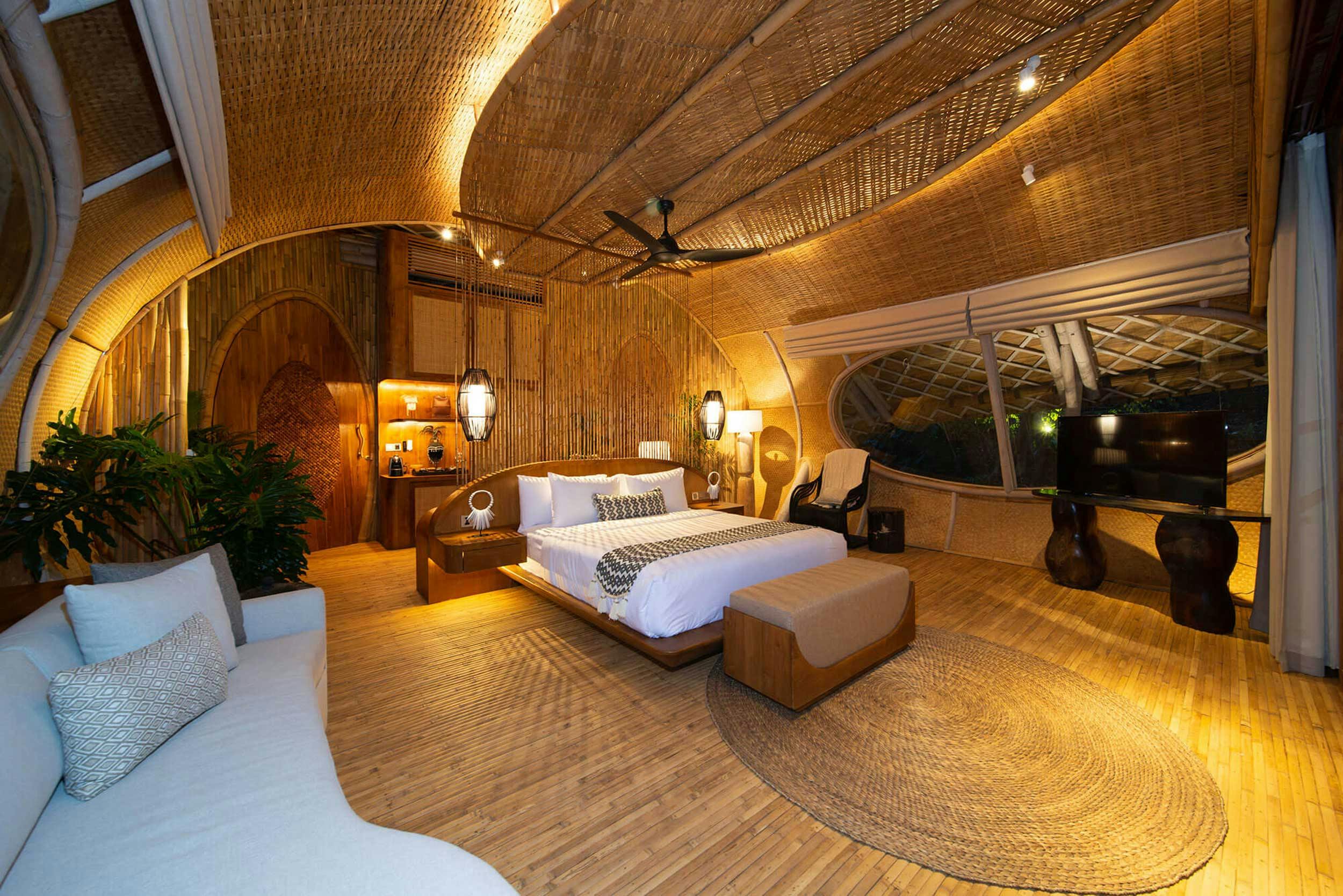 wide view of inside the cocoon room