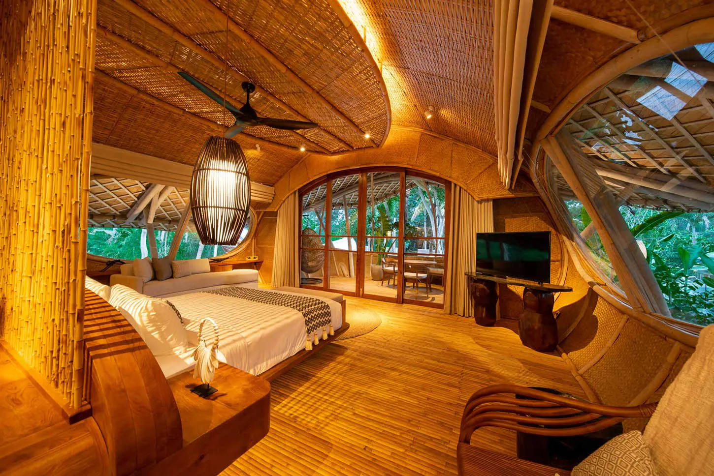 beautiful luxurious bamboo villa in eco luxury resort in bali