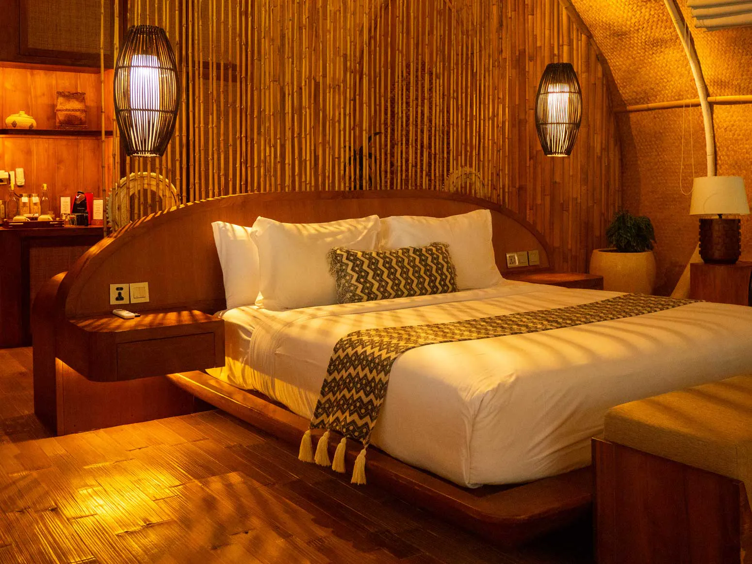 beautiful luxurious bamboo villa in eco luxury resort in bali