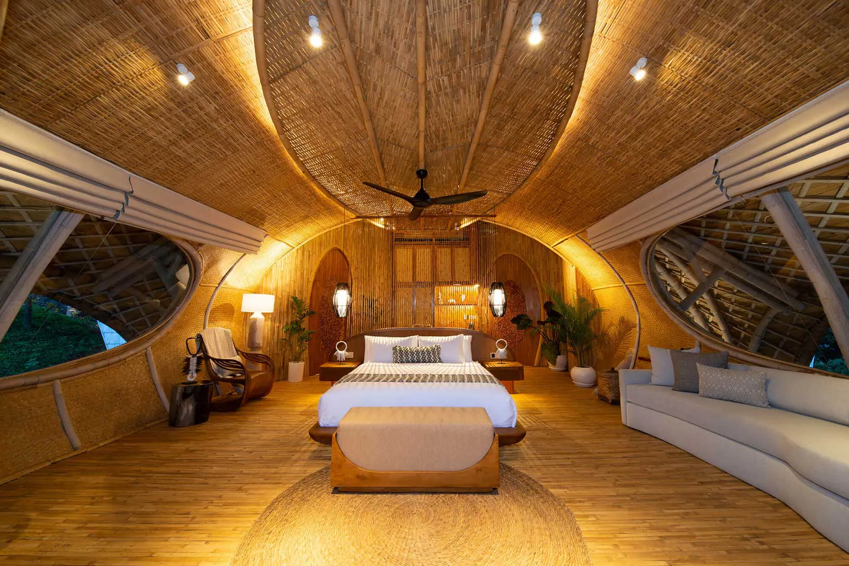 beautiful luxurious bamboo villa in eco luxury resort in bali