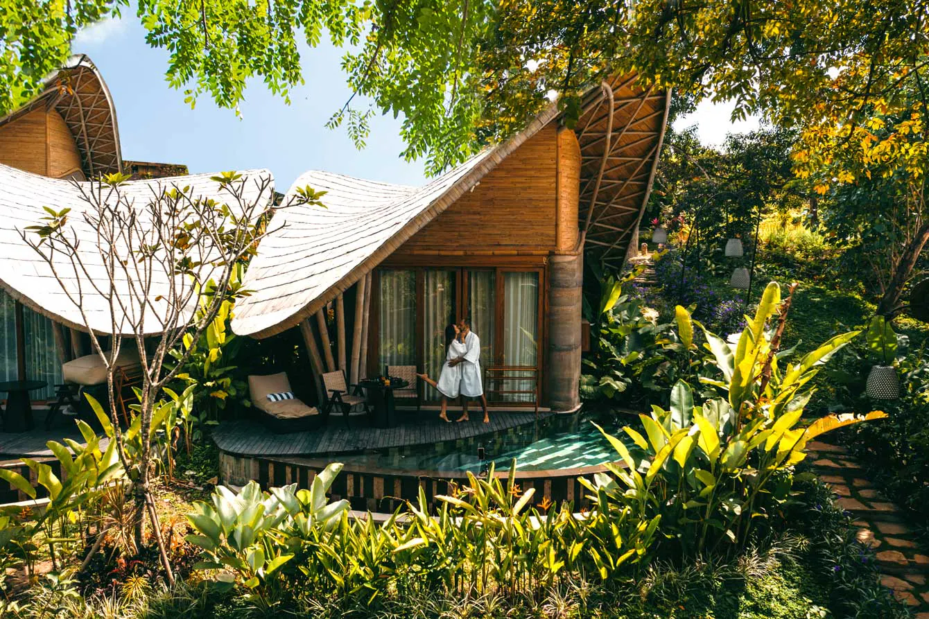 one bedroom villa with private pool in eco luxury resort in bali