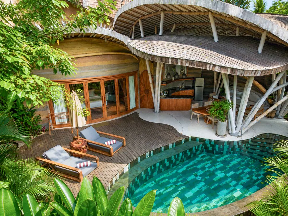 grand lagoon villa drone shot