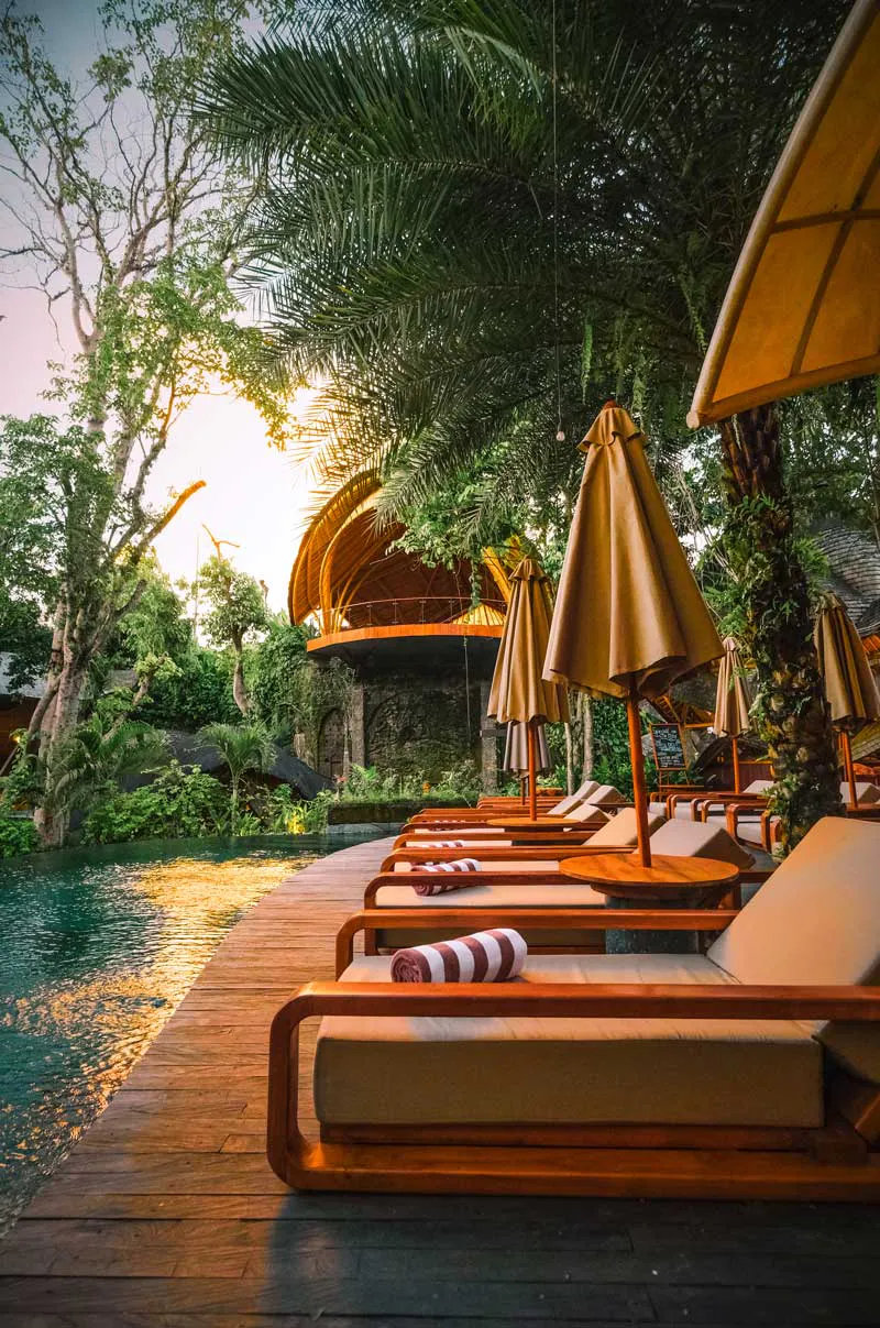 infinity pool at eco luxury resort in Bali