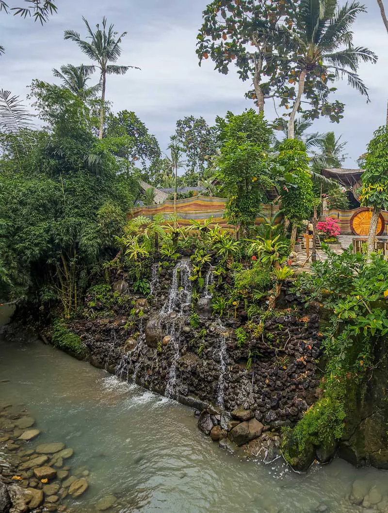 bamboo waterfalls deck