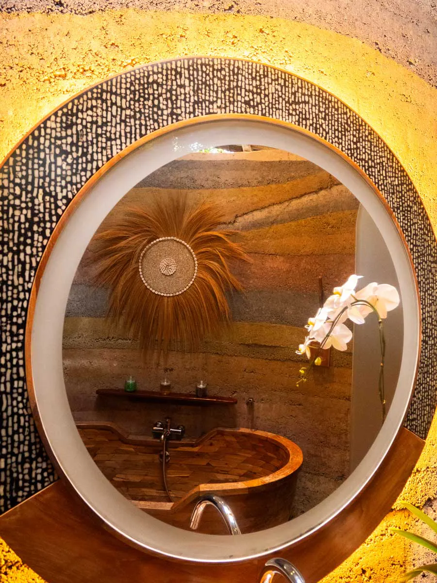beautifully designed bathroom in eco luxury villa