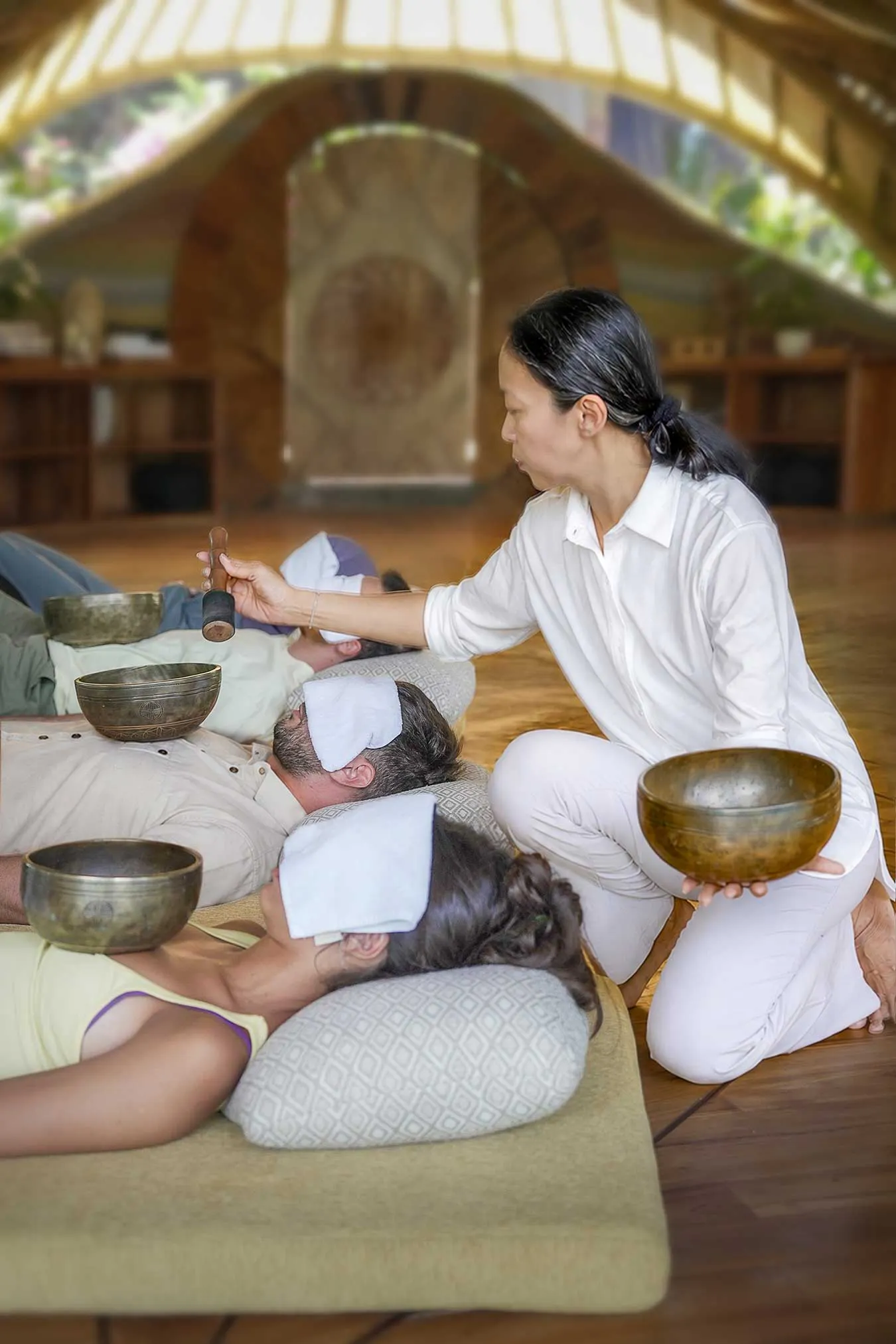 private sound healing in eco luxury resort in Bali