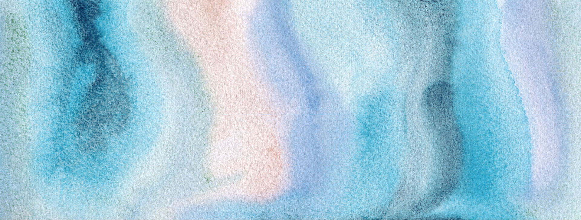 Modern aquarelle painting in the Ultramarin design using the colors light blue, orange and light lila. 