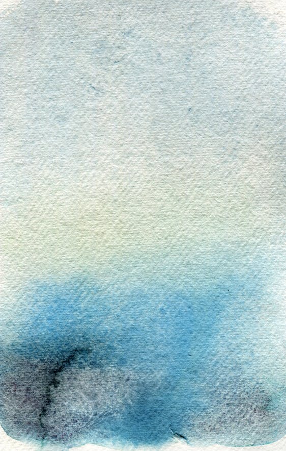 Moderne Aquarellmalerei im Ultramarin-Design unter Verwendung der Farben Schwarz, Hellblau und Gelb.