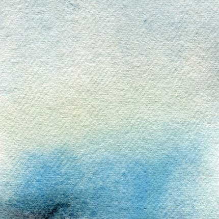 Moderne Aquarellmalerei im Ultramarin-Design unter Verwendung der Farben Hellblau, Hellgrün und Gelb.