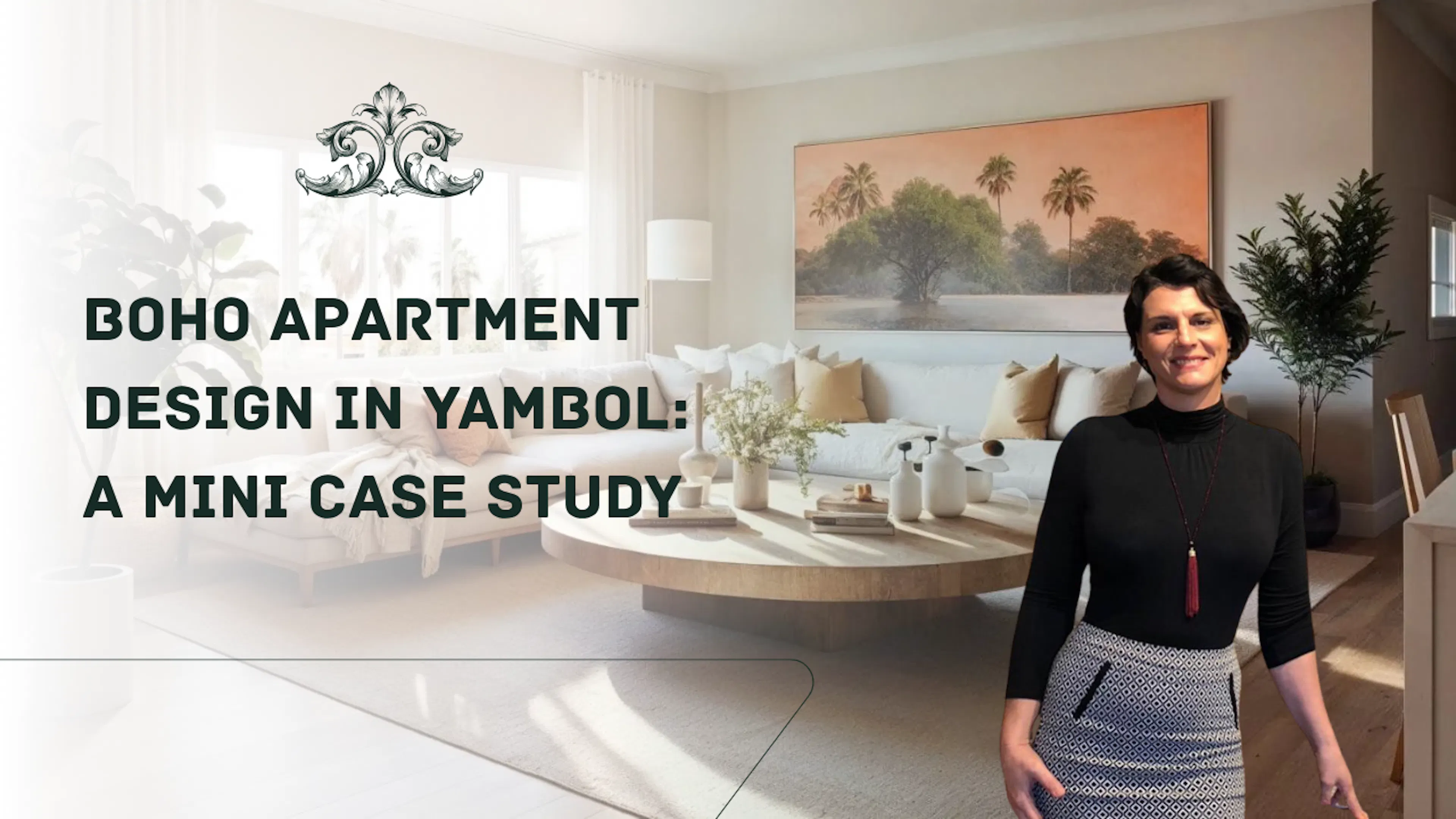 Bohemian apartment design in Yambol with layered textiles and warm wood details