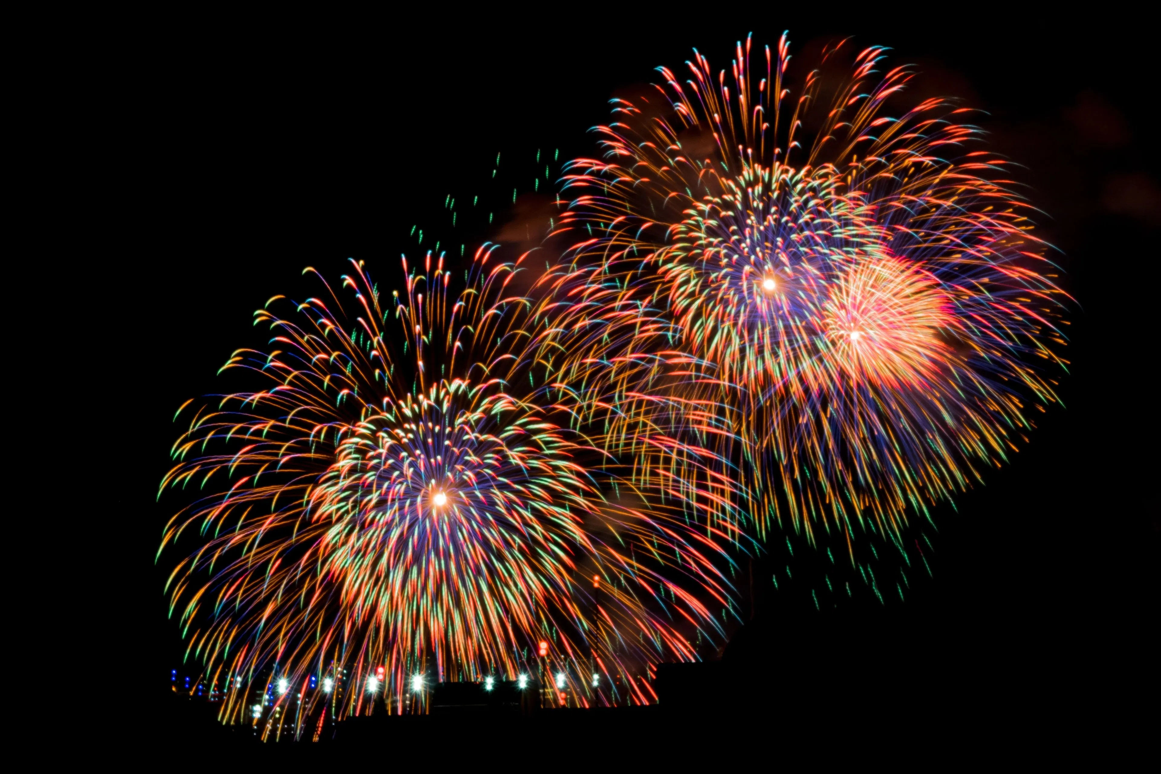 Fireworks at night