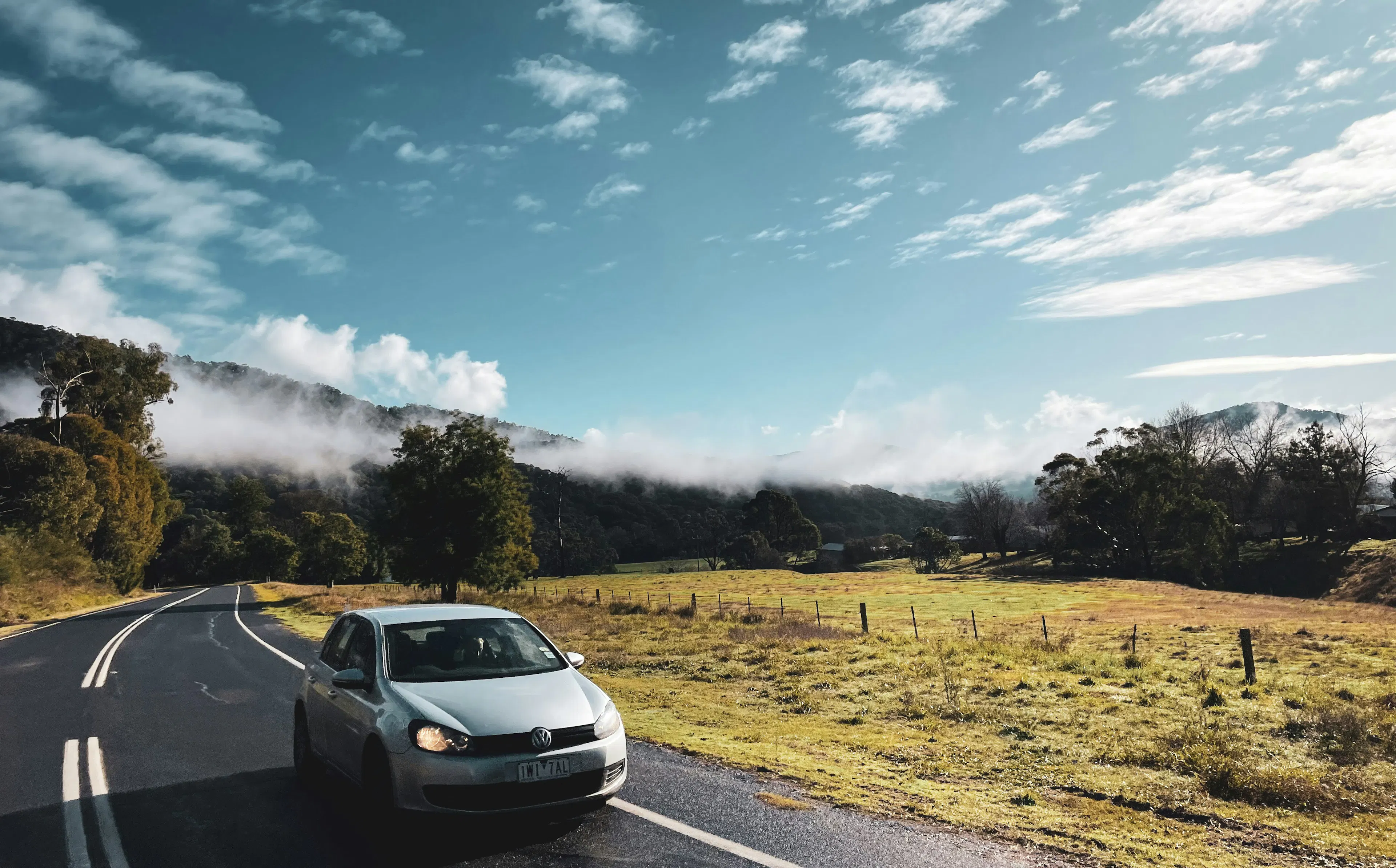 car on the road
