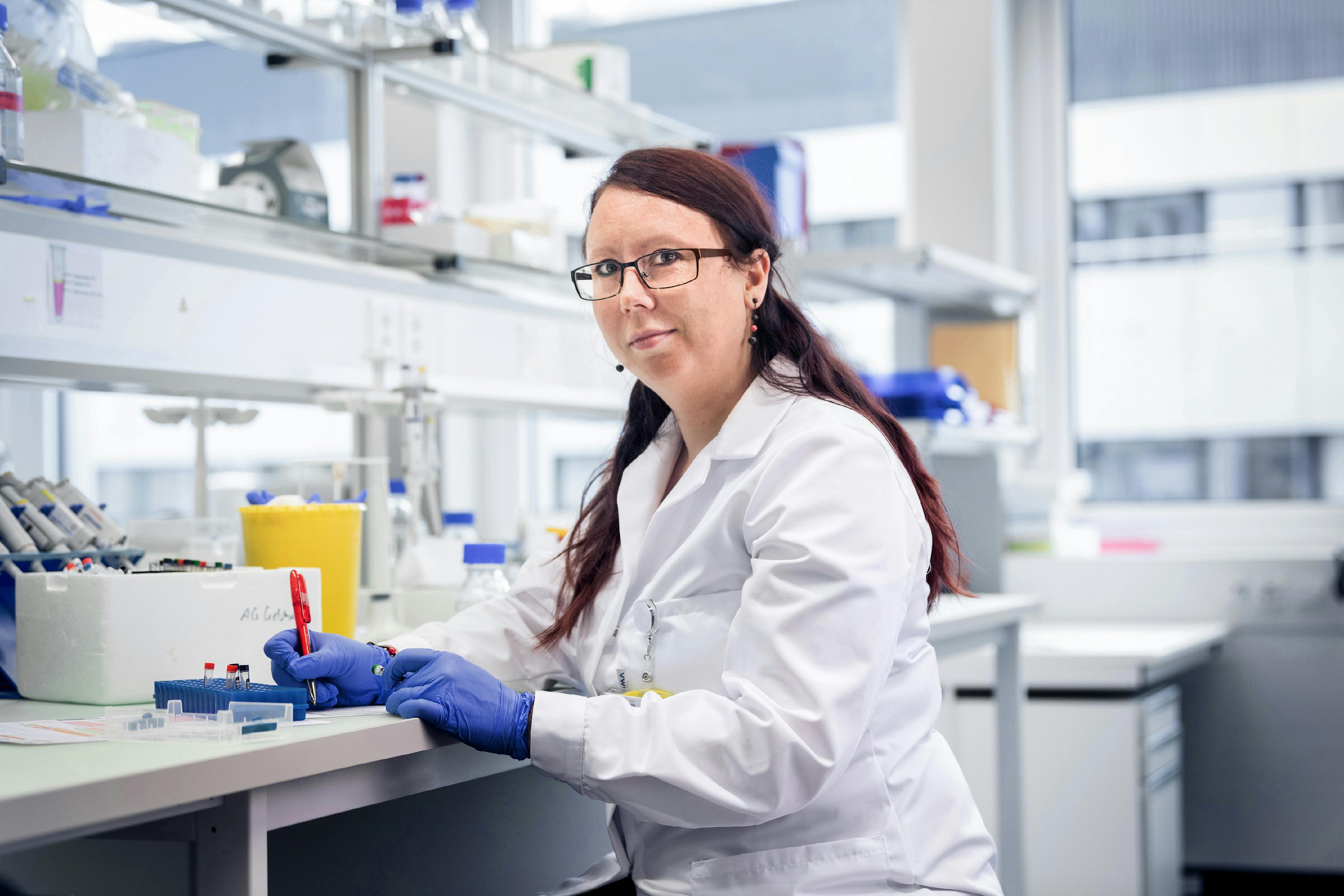 A researcher in the laboratory