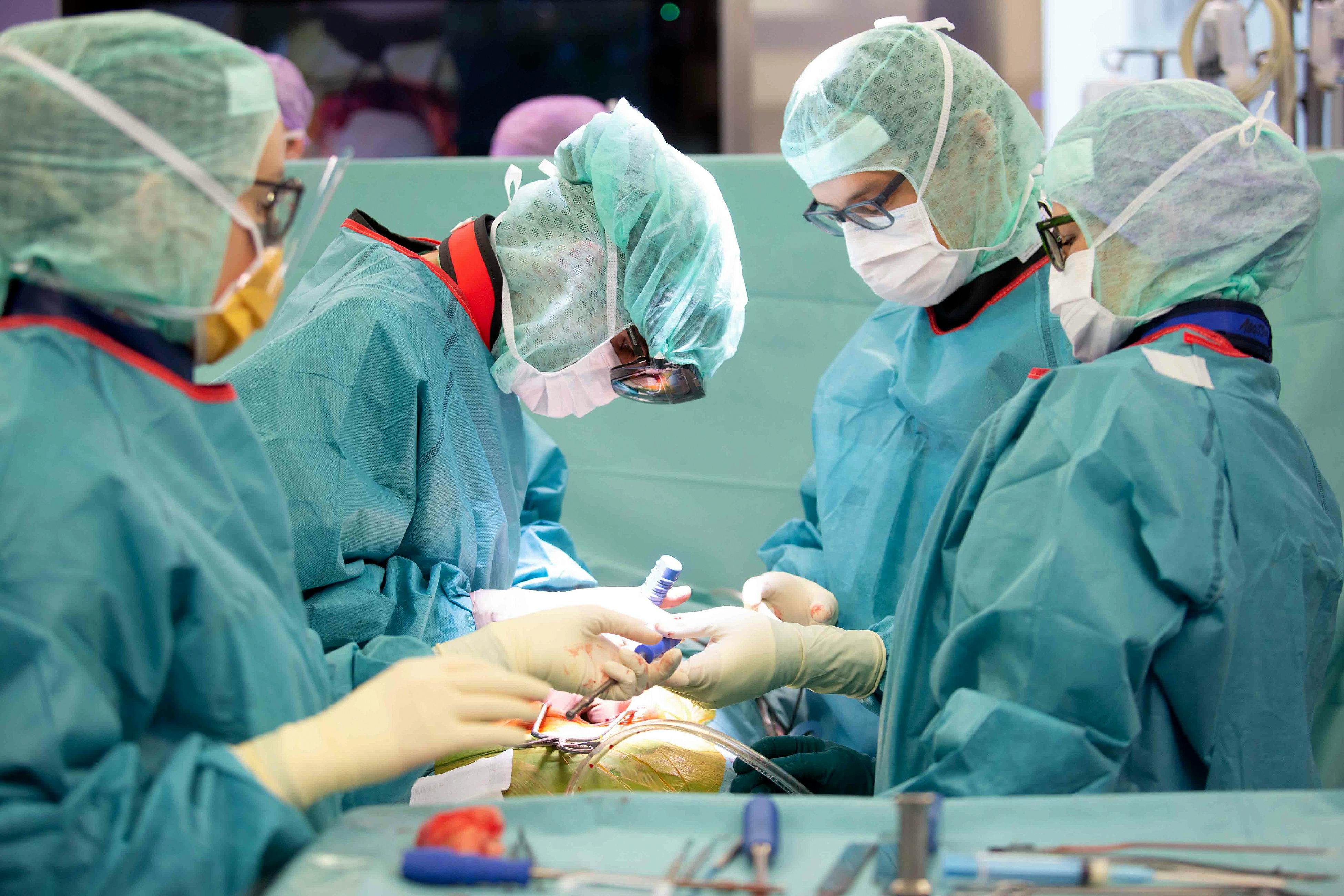During spinal surgery at Balgrist University Hospital