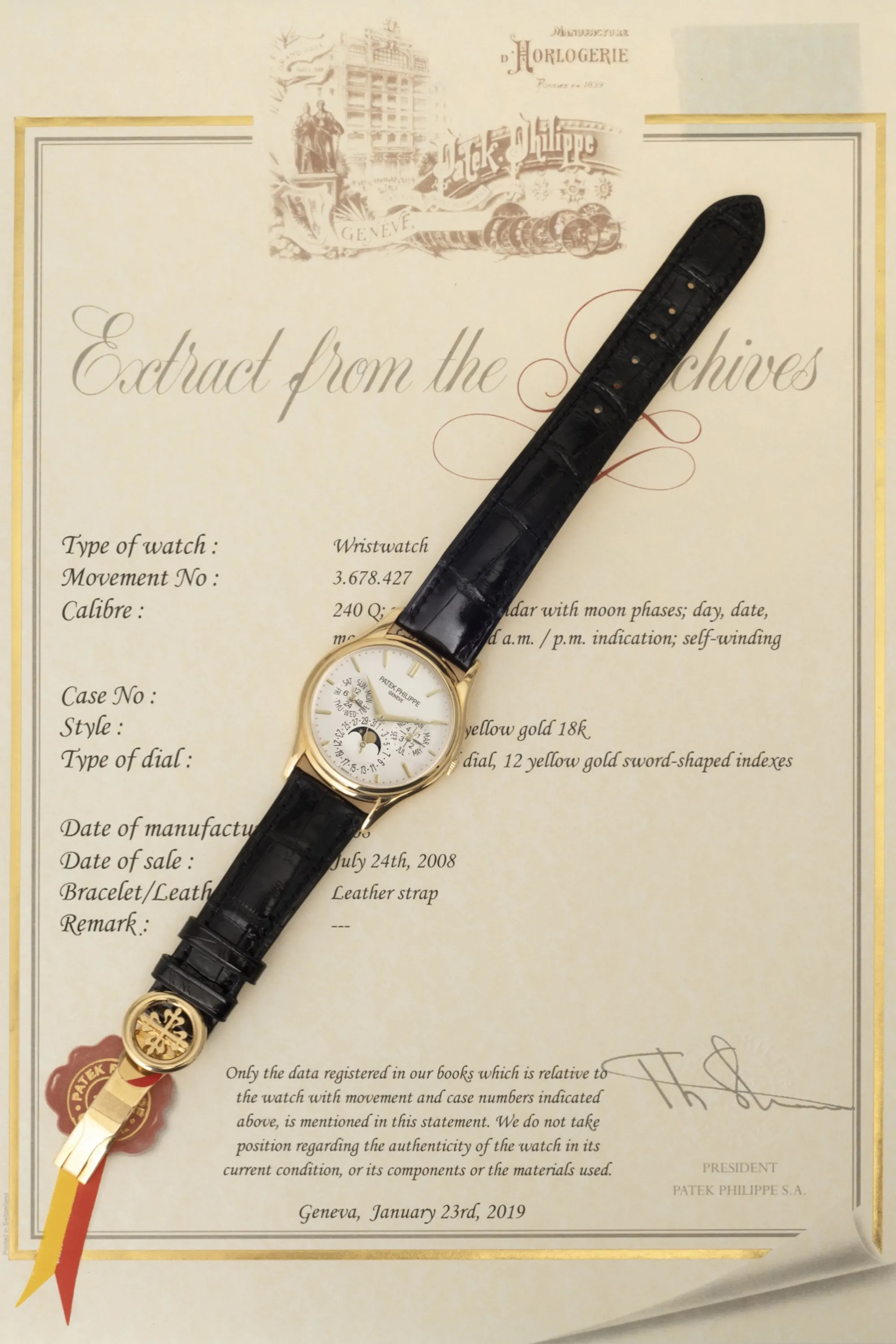Patek archive extract