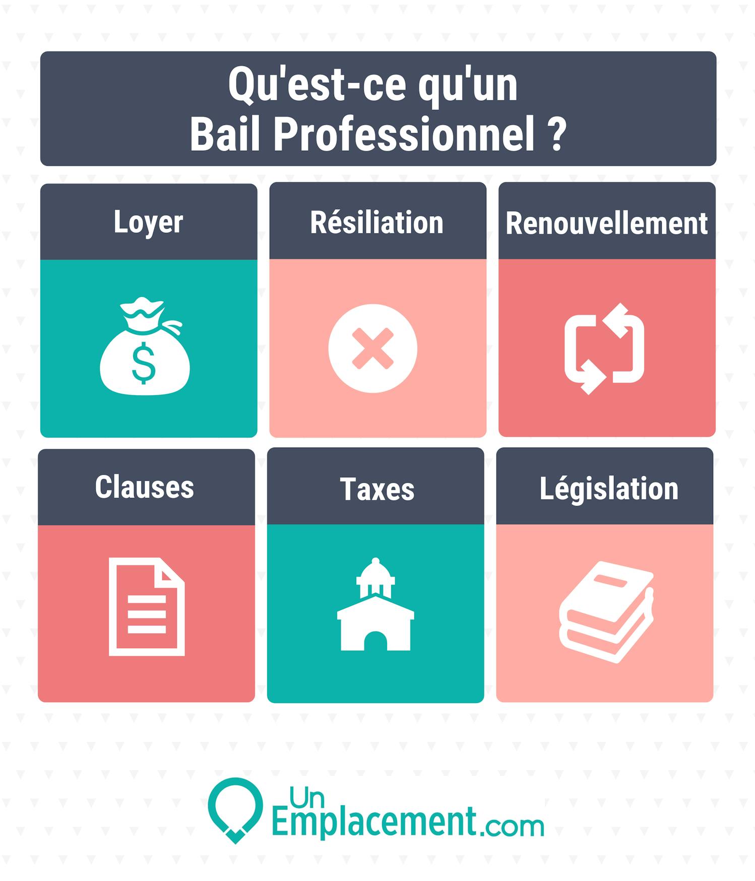 Infographie sur le bail professionnel