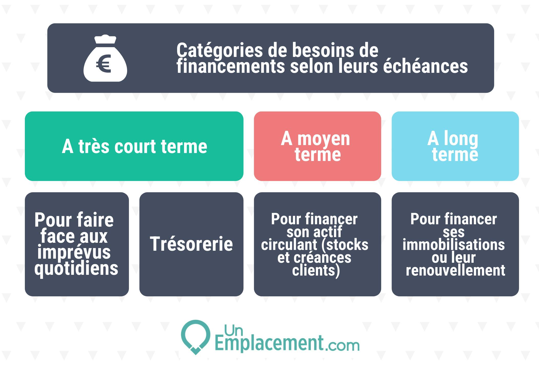 Catégories de besoins de financement Catégories de besoins de financement