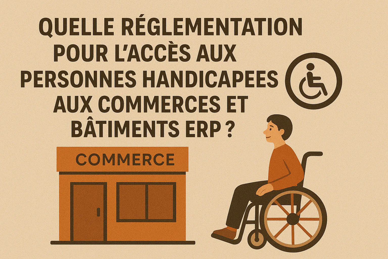 Quelle réglementation pour l'accès aux personnes handicapées aux commerces et bâtiments ERP ? Quelle réglementation pour l'accès aux personnes handicapées aux commerces et bâtiments ERP ?
