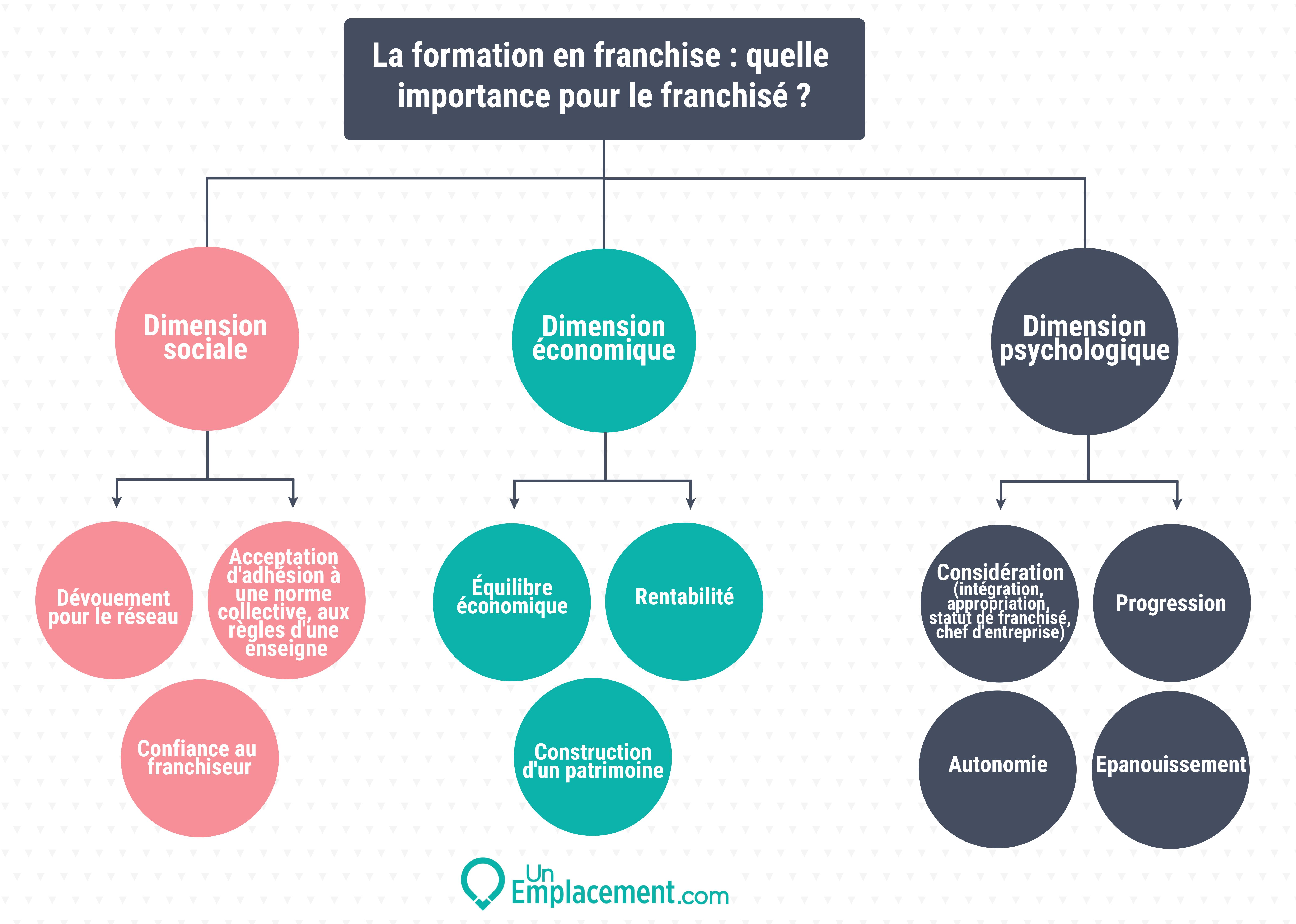 Infographie sur l'importance de la formation en franchise 