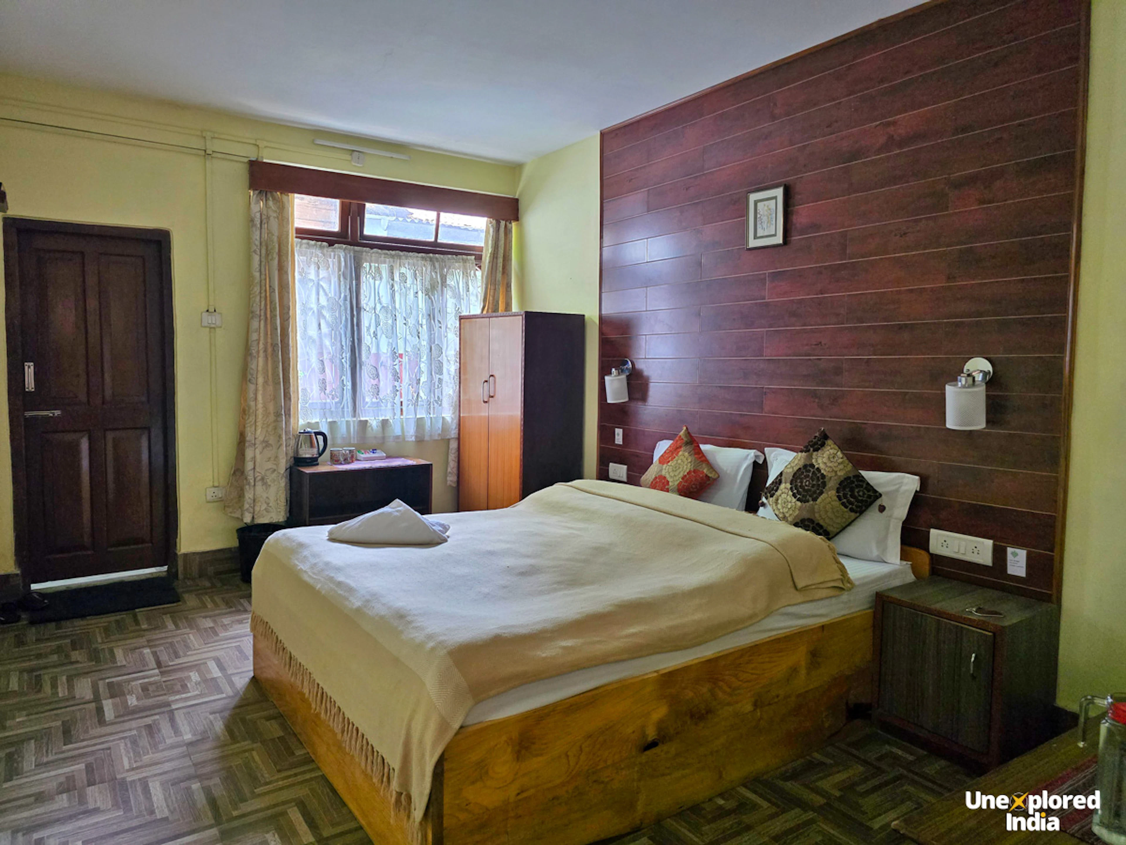 Inside view of the bedroom of the homestay