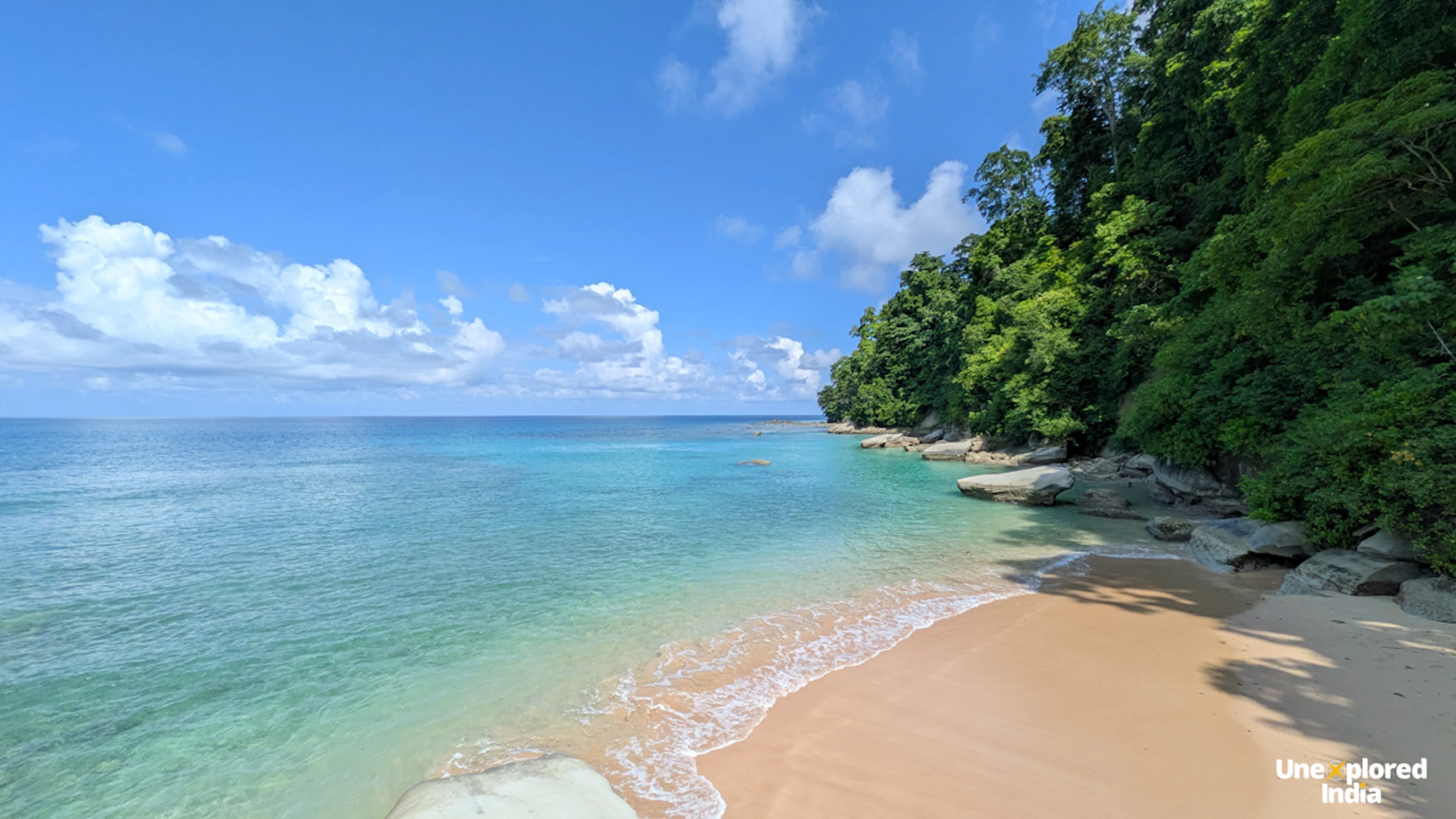 A secluded beach tucked away in a little-known corner of Neil Island.