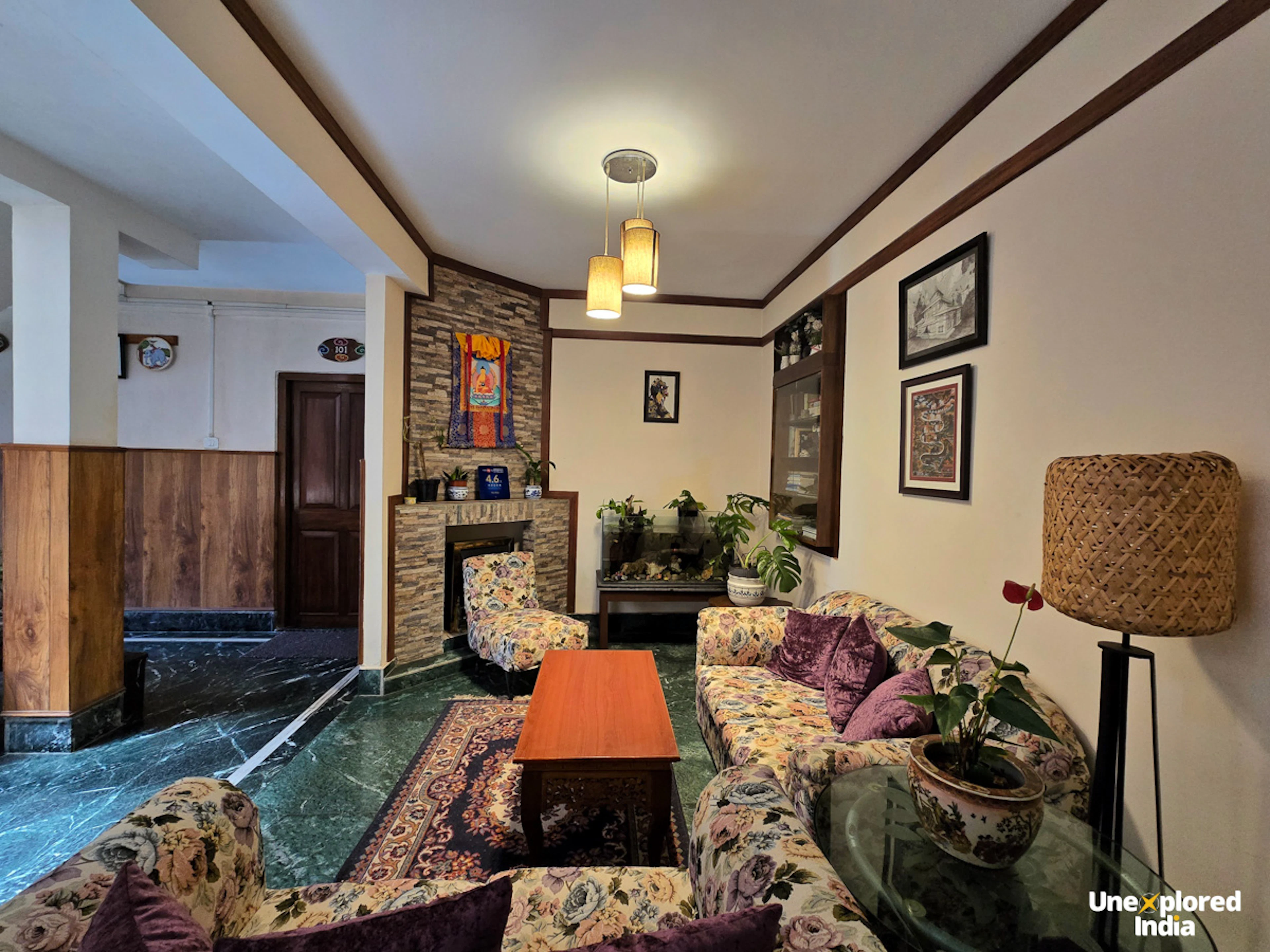 Inside view of the bedroom of the homestay