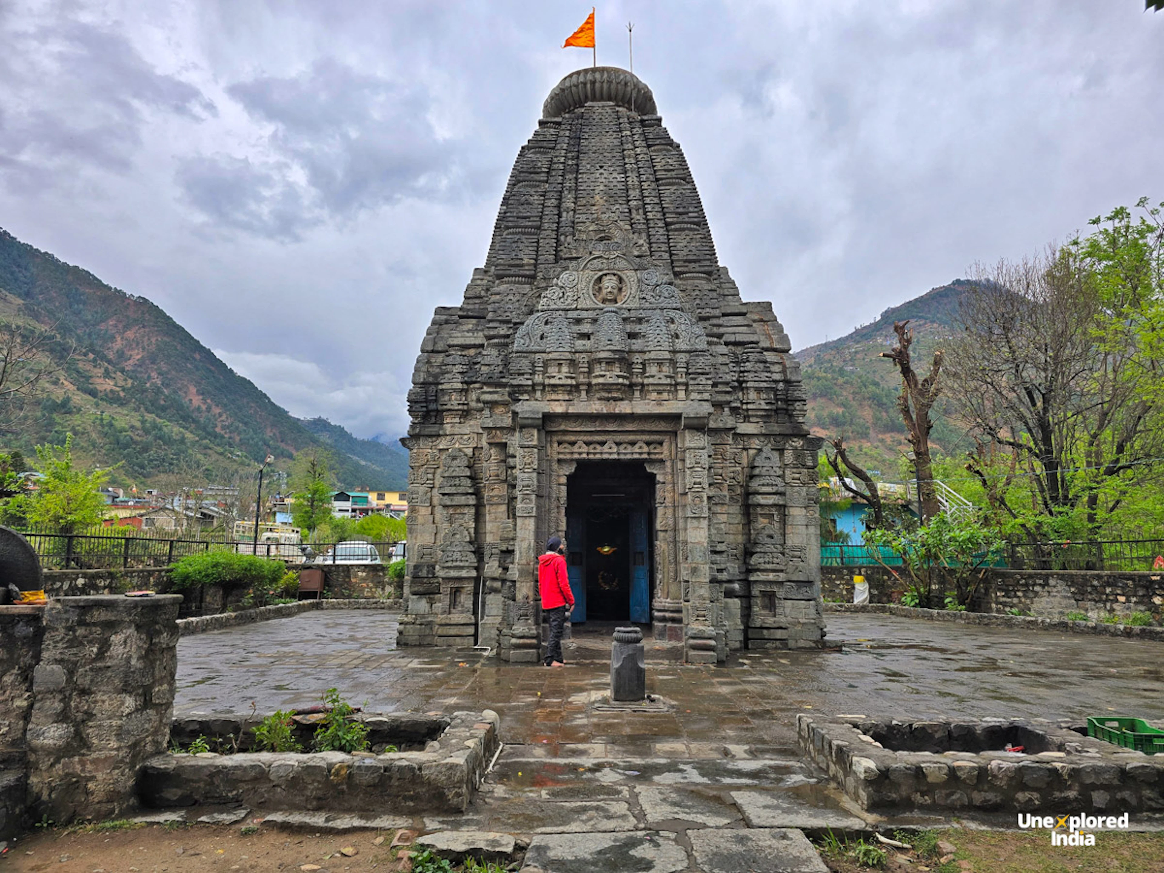 Basheshwar Mahadev, an ancient stone Himachal Pradesh temple in Nagara style, Kullu Manali
