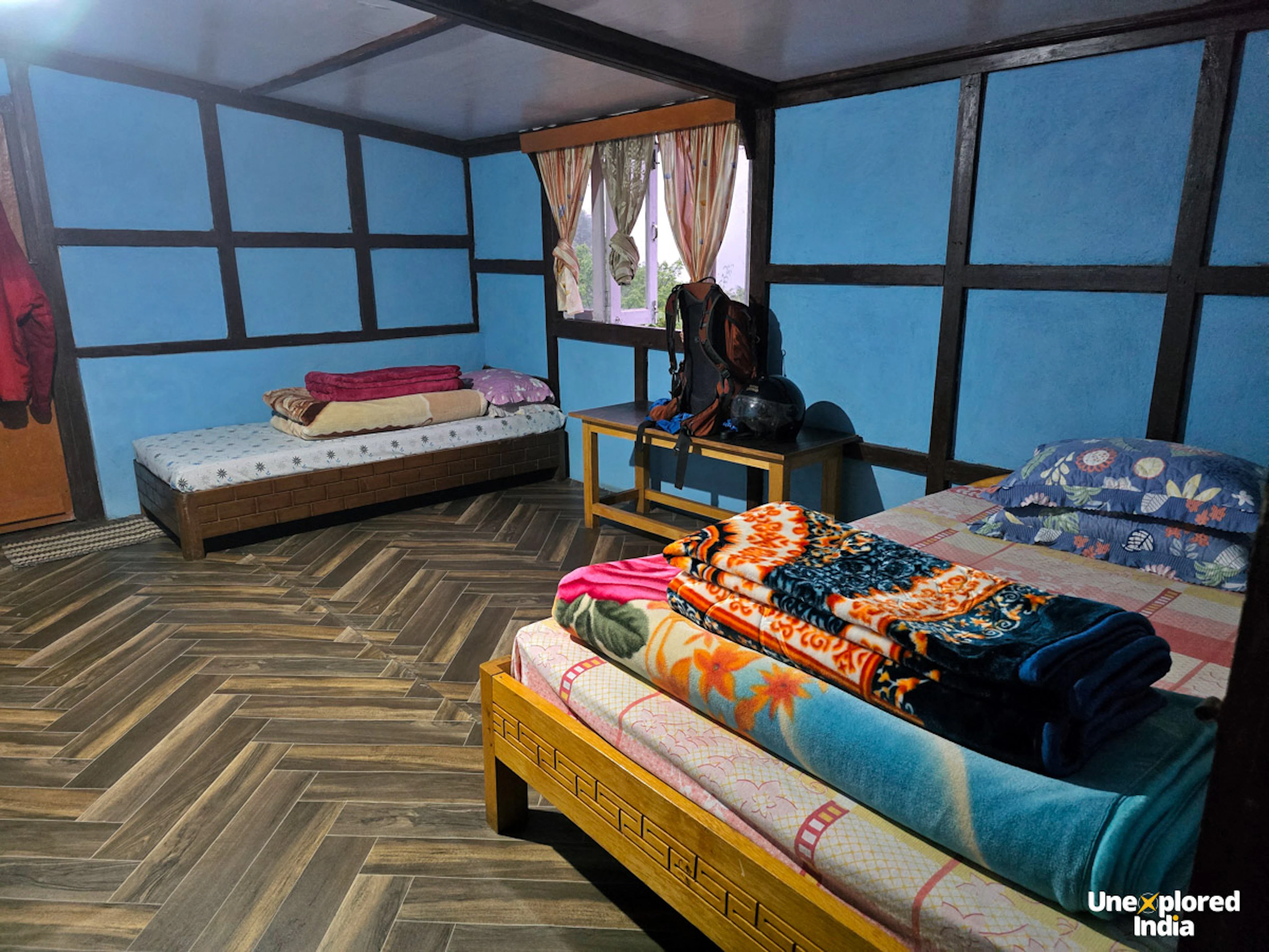 inside view of bedroom, homestay 
