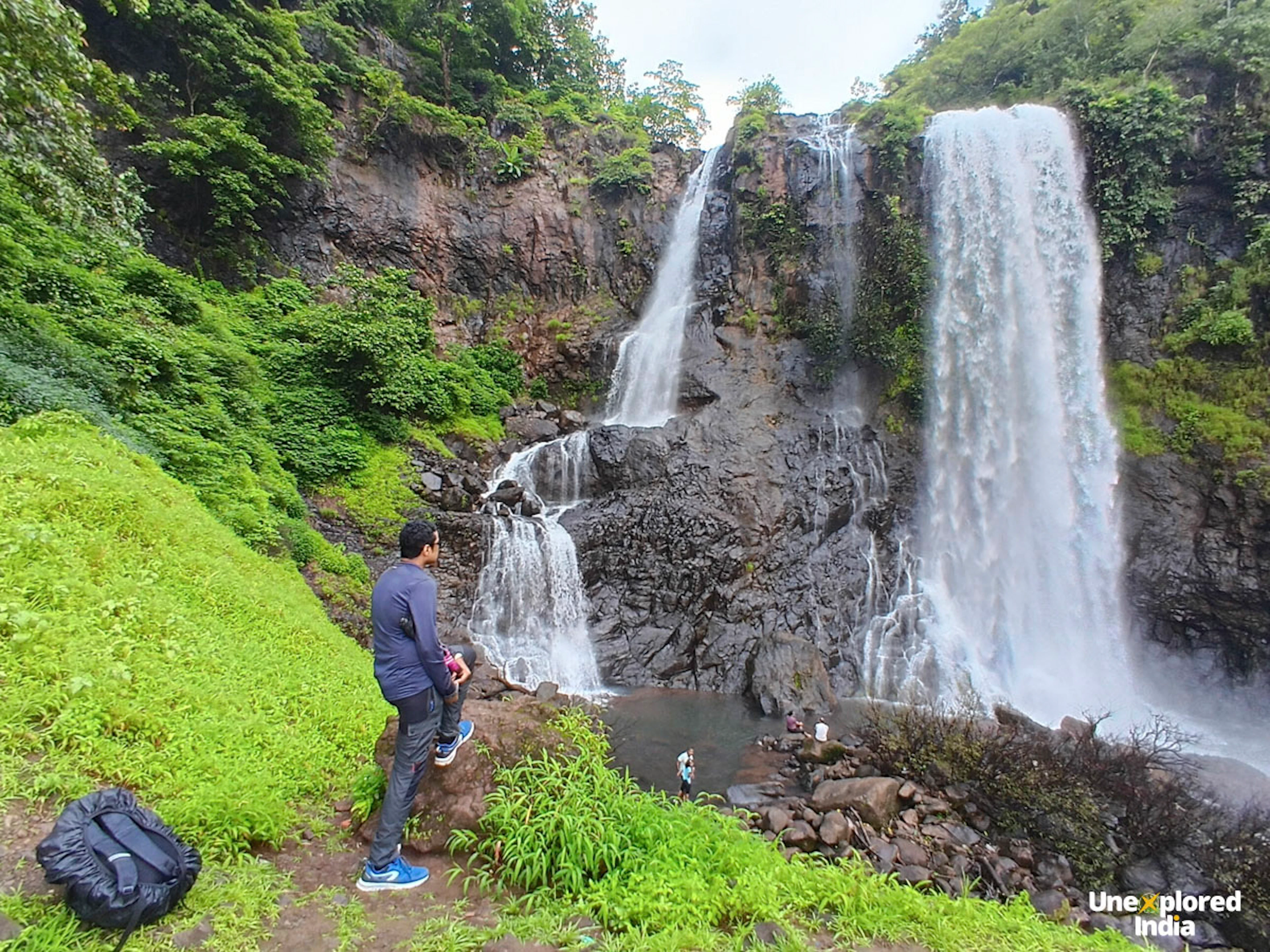 Standing in front of Ranpat Waterfall