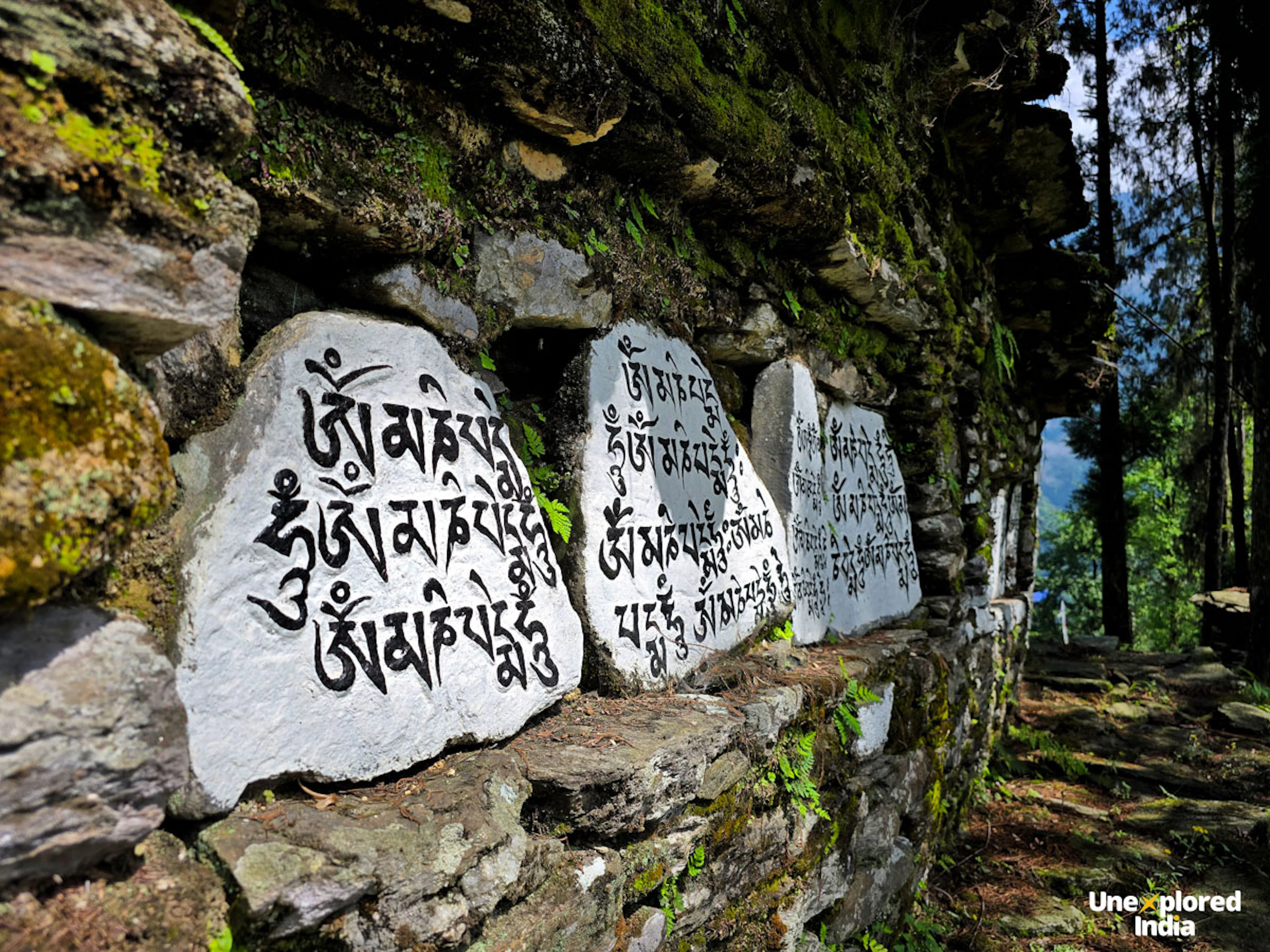 Tibetian script, buddhist monestry, sikkim