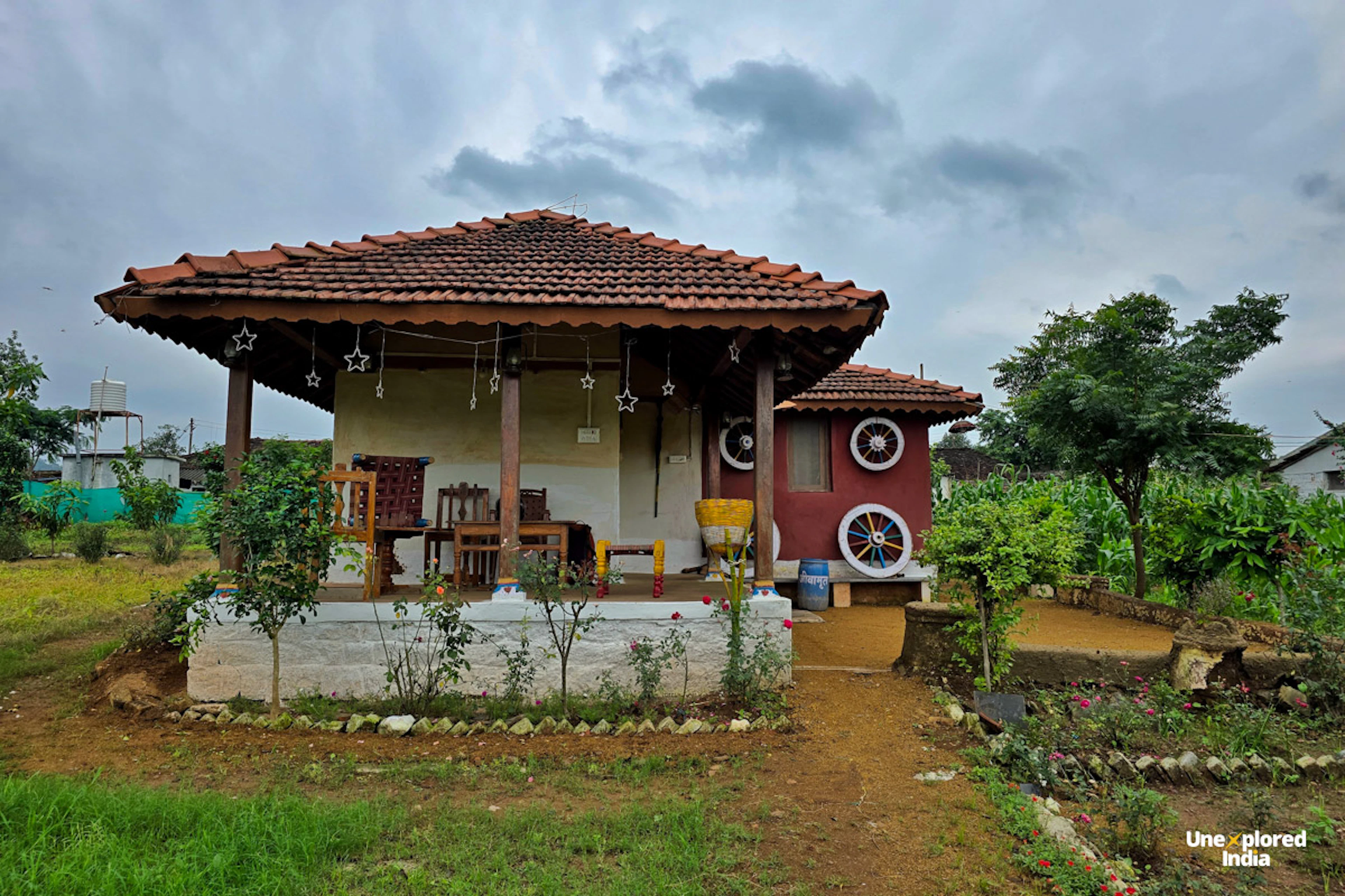 Sabarawani village homestay surrounded by the rural landscape of Satpura in Madhya Pradesh