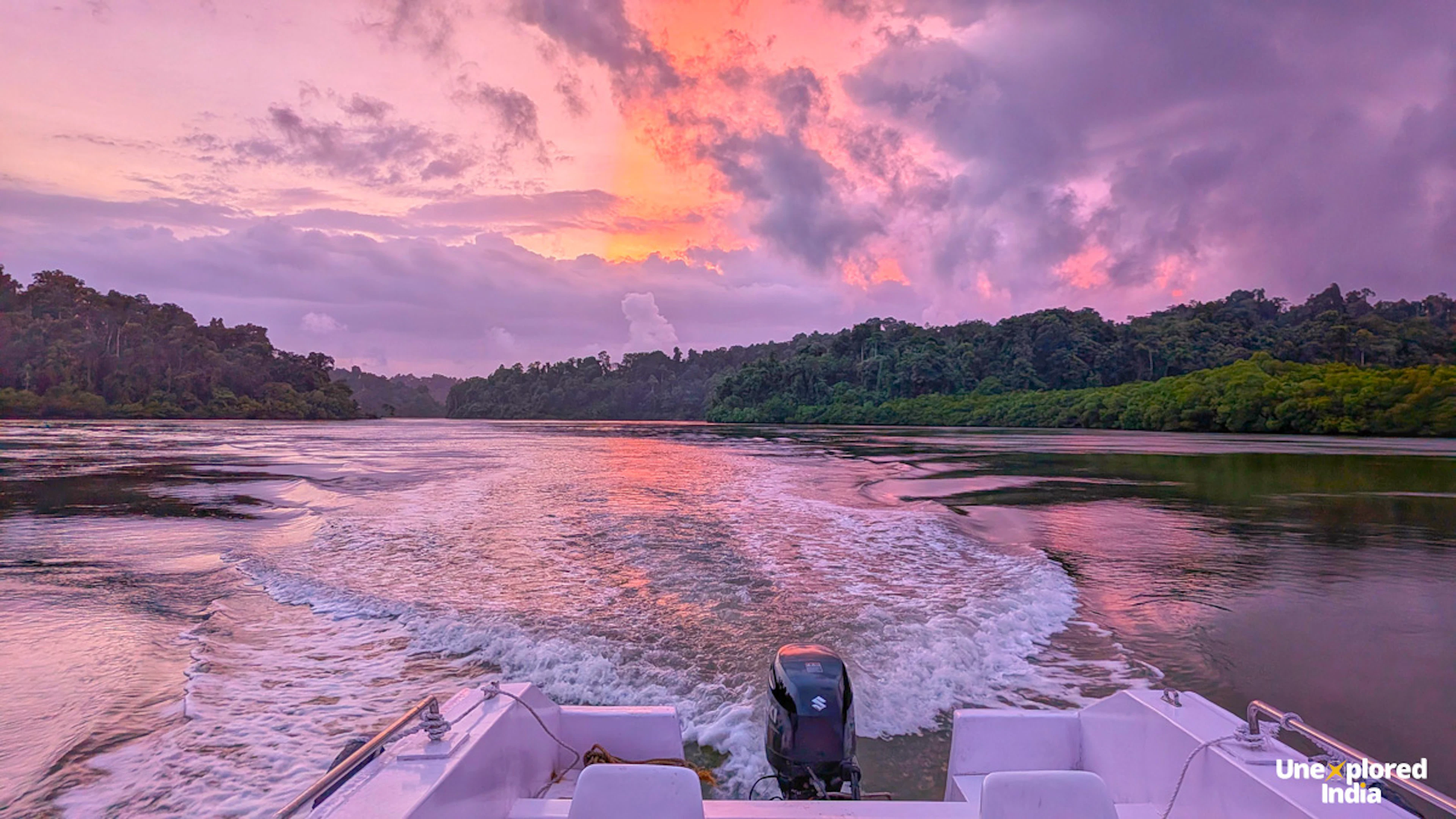 sunset from ferry on andaman seas andaman trip sunset colours