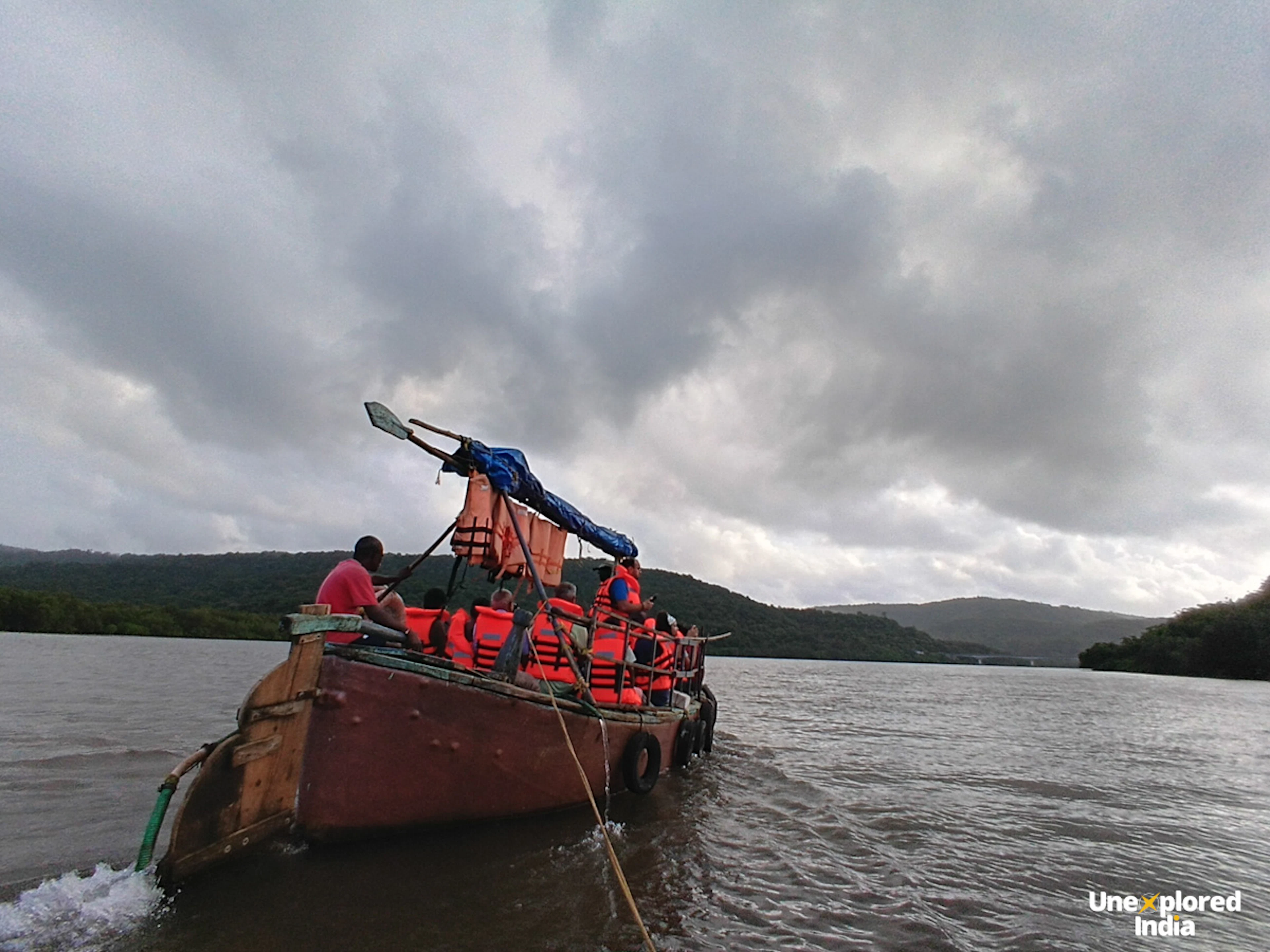 Boating in Sangameshwar, going towards Bhatgaon