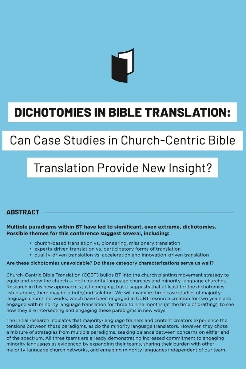 Dichotomies in Bible Translation