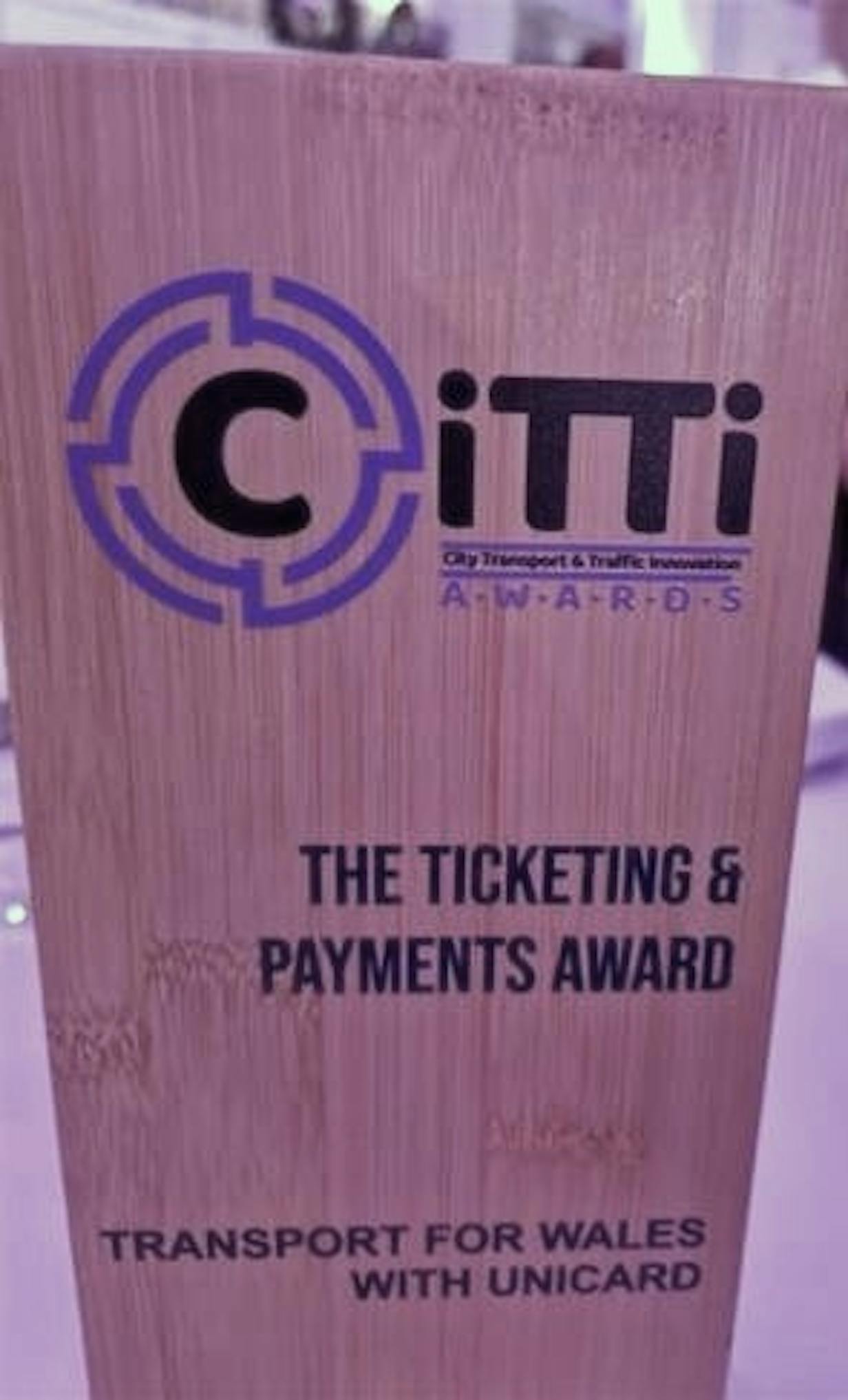 CiTTi 2024 award - TfW & Unicard