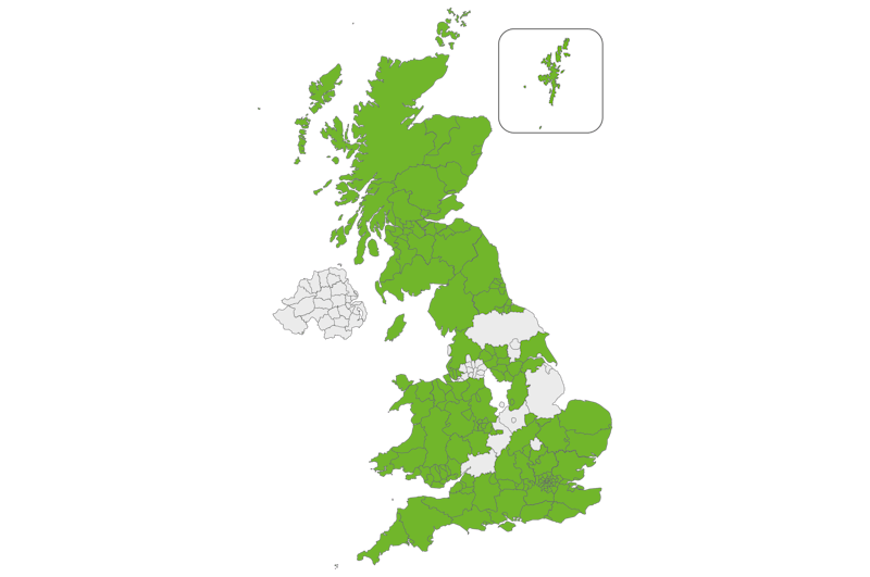 Unicard projects map - 2024