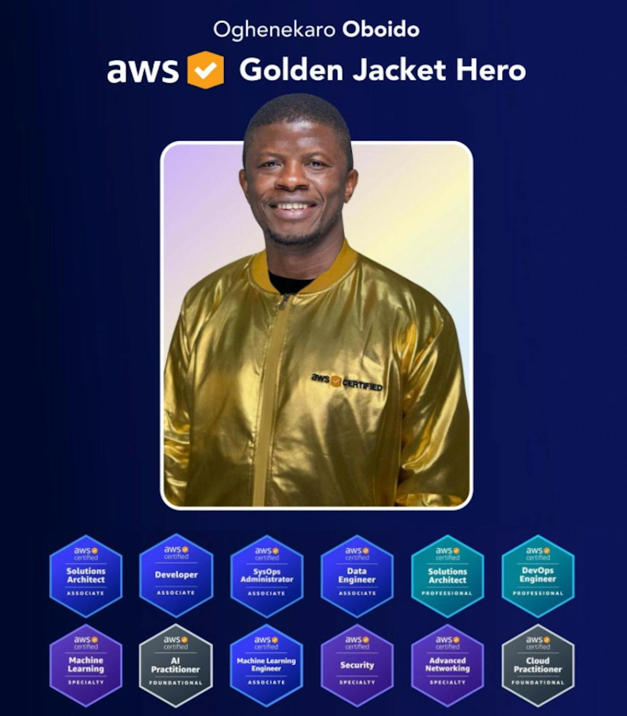 Oghenekaro Oboido - AWS award