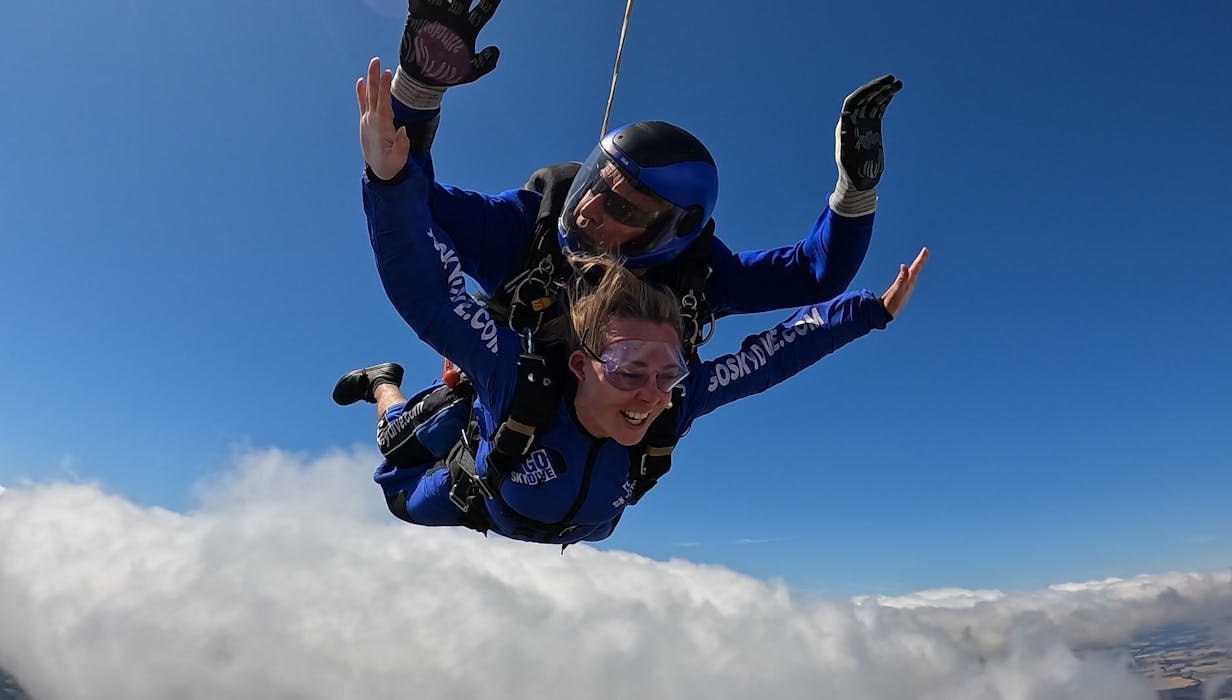 charity skydive - Ginette