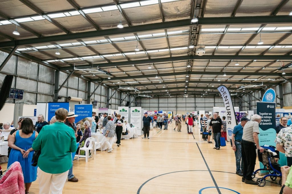 Seniors explore healthy ageing and independent living booths at Rockingham Seniors and Carers Expo 2023