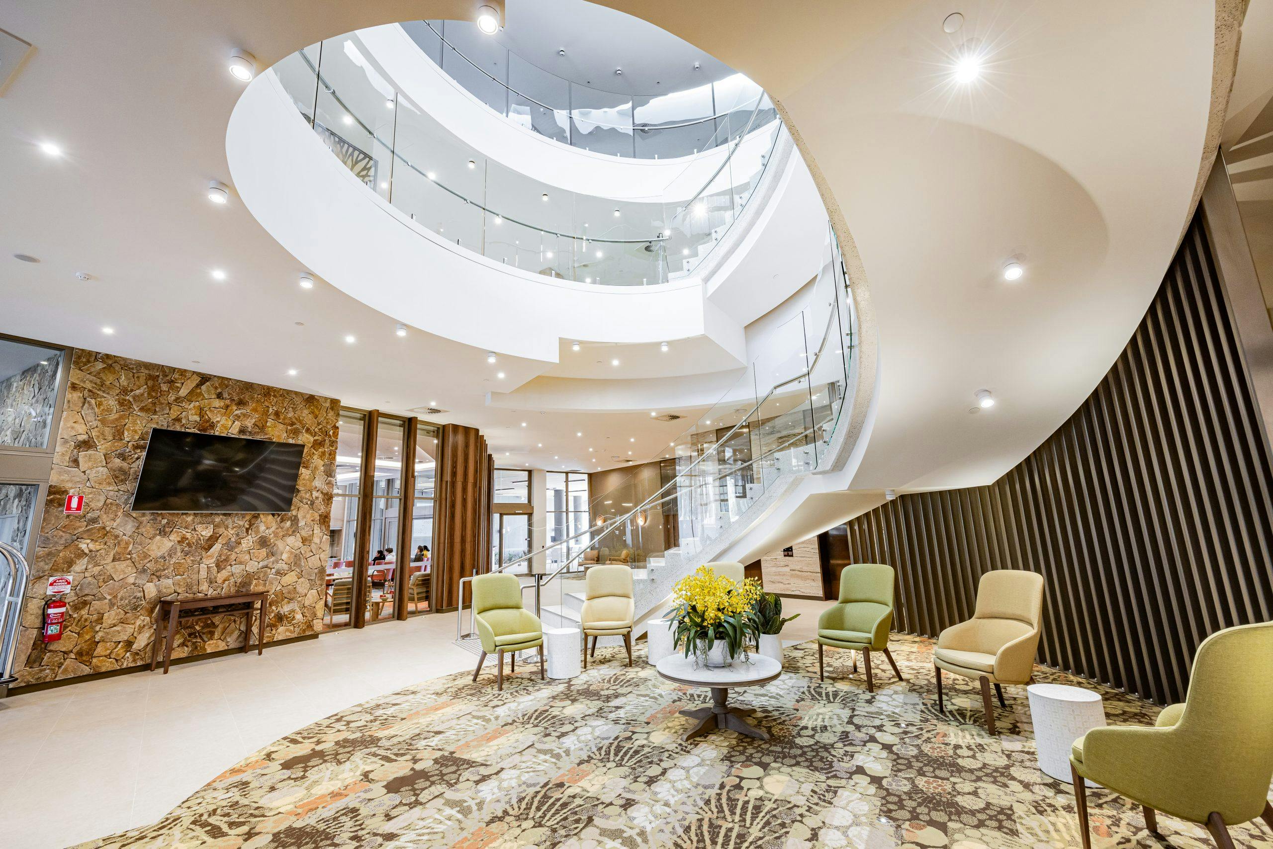 Middle Swan Residential Care interior spiral staircase